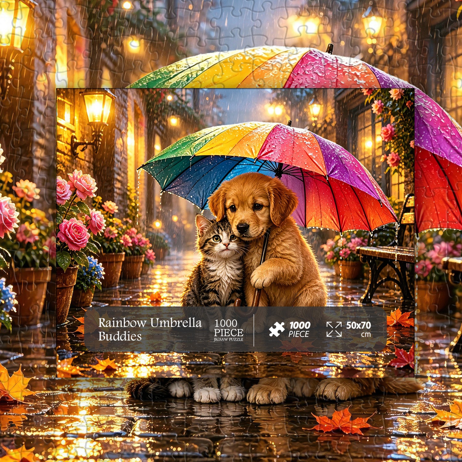 Puzzle Rainbow Umbrella Buddies da 1000 pezzi