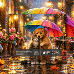 Puzzle Rainbow Umbrella Buddies da 1000 pezzi
