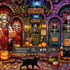Doorways of Halloween Jigsaw Puzzle 1000 Pieces
