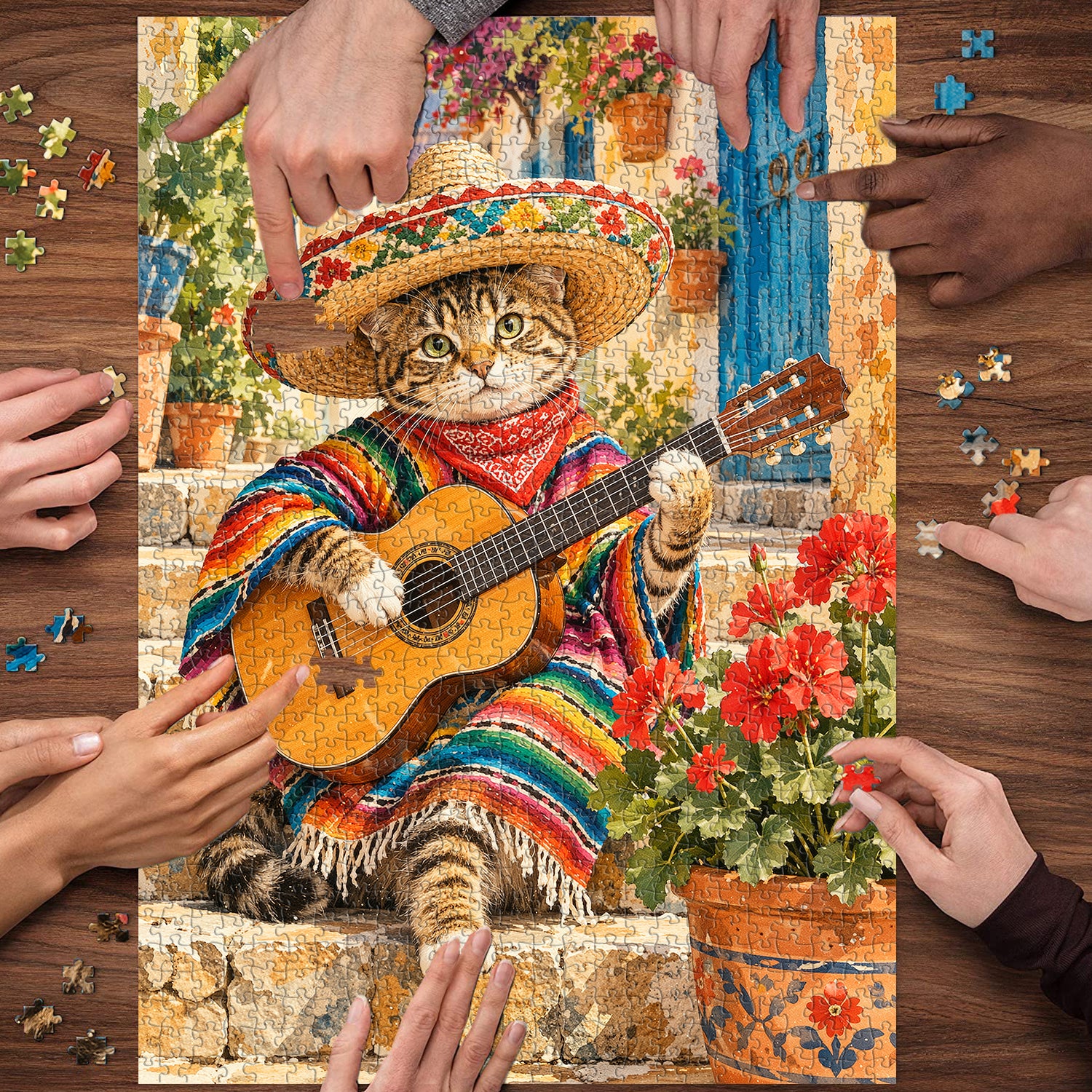 Guitar Cat Jigsaw Puzzle 1000 Pieces