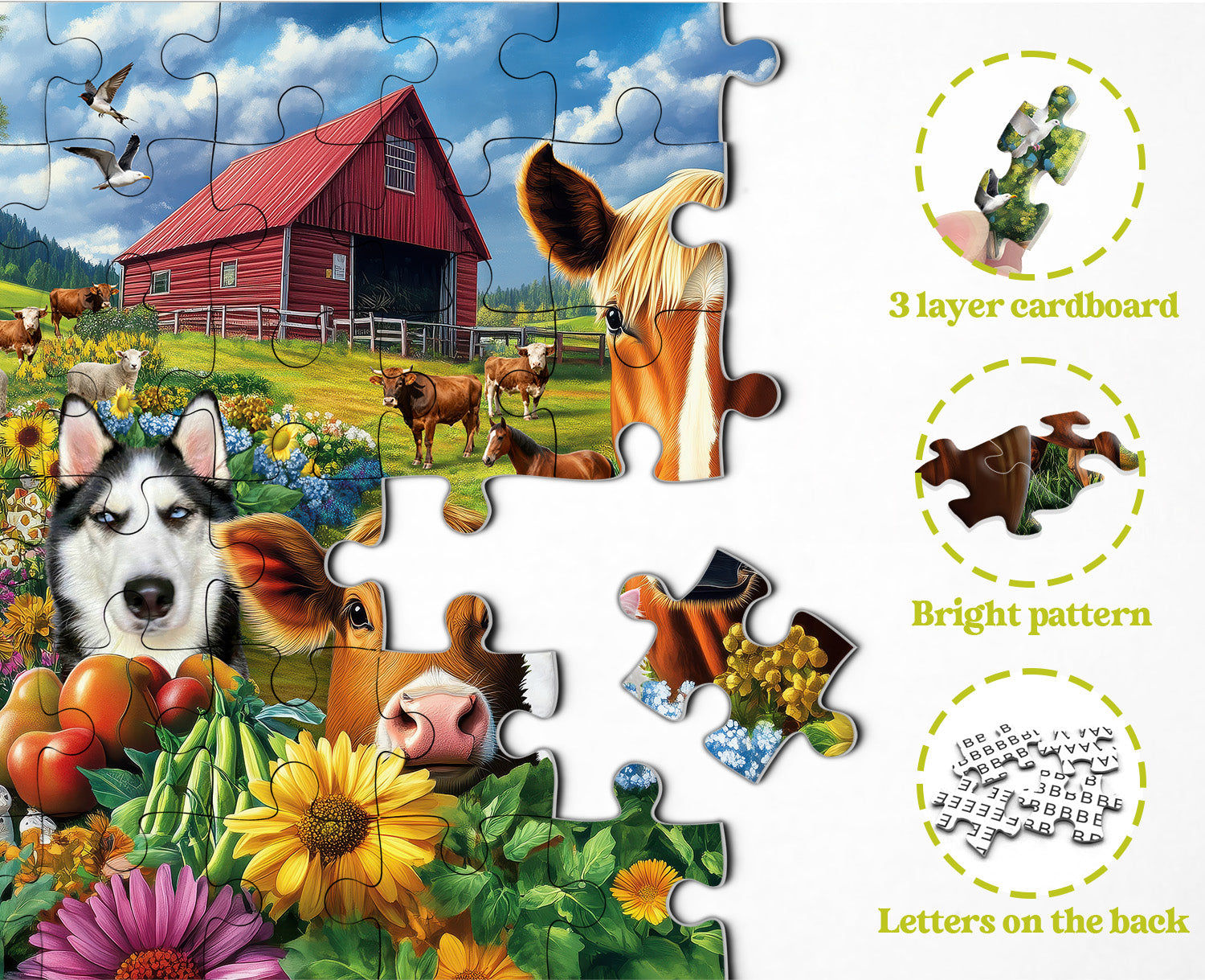 Farm Partners Jigsaw Puzzle 1000 Pieces