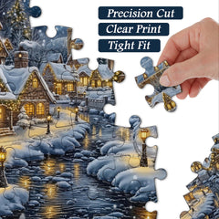 Christmas Village Riverfront Puzzle 1000 pièces