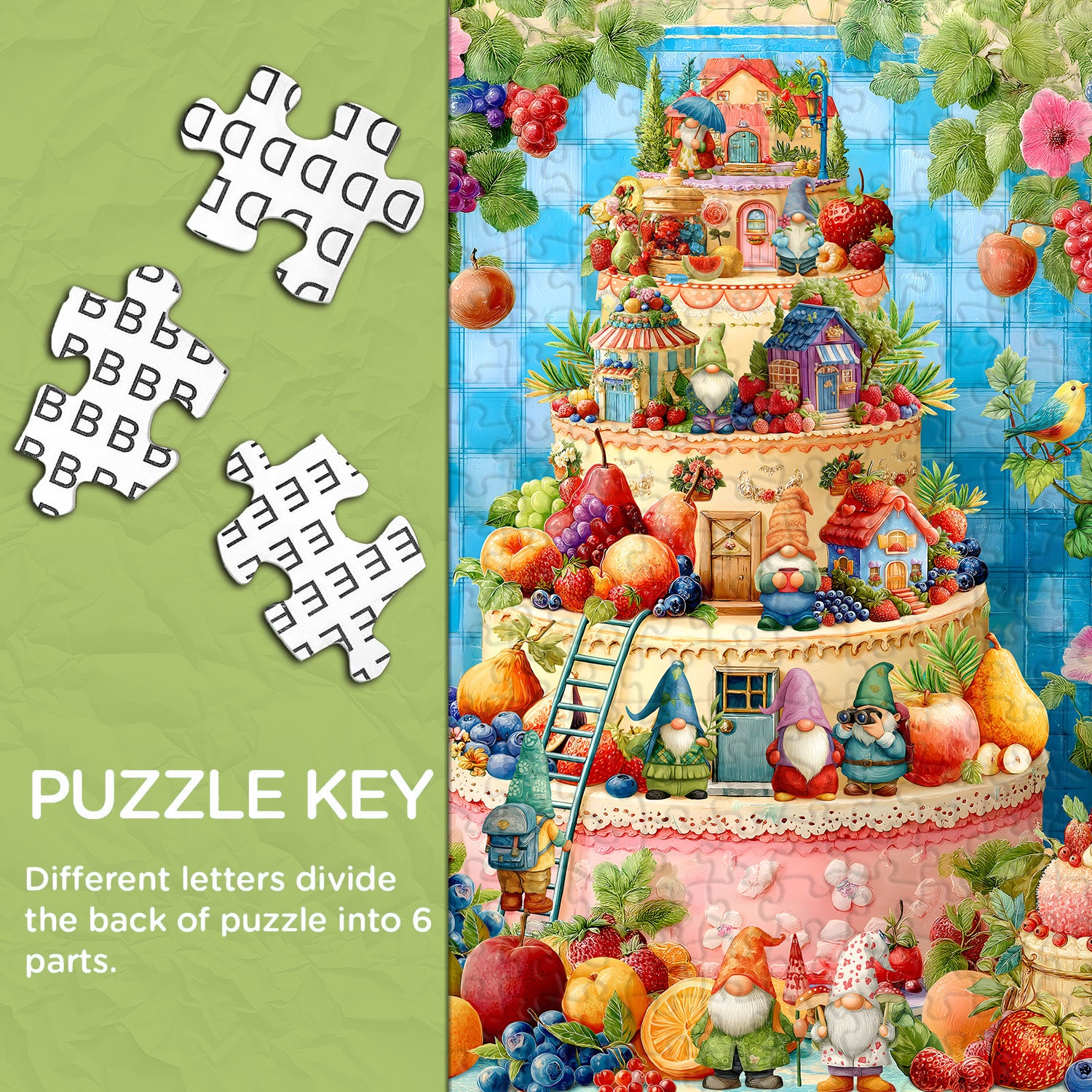 Puzzle Gâteau Gnomes 1000 pièces