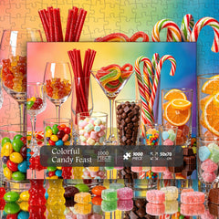 Colorful Candy Feast Jigsaw Puzzle 1000 Pieces