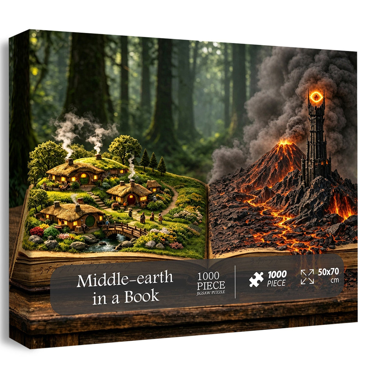 Mittelerde in einem Buch Puzzle 1000 Teile