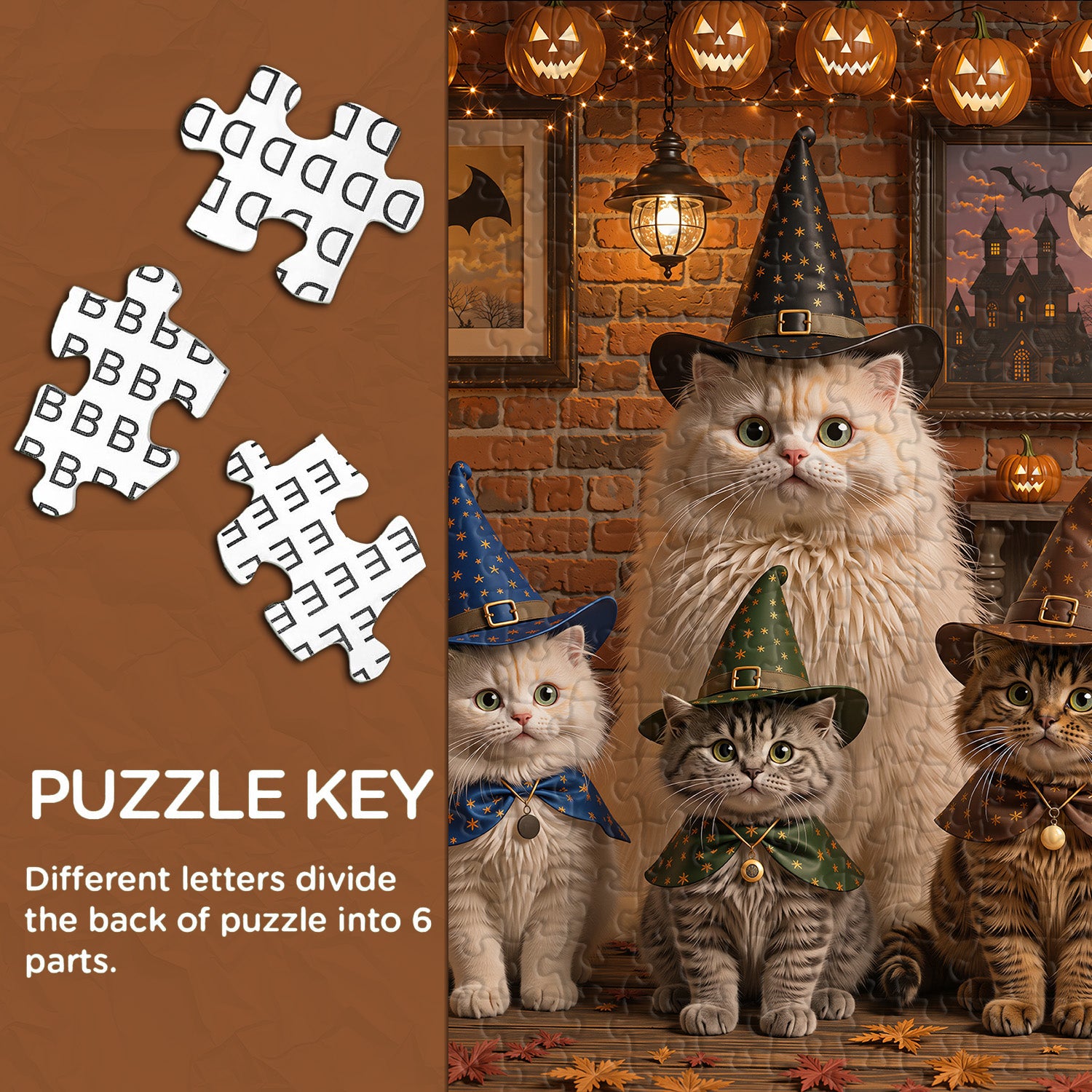 Puzzle magico del gattino di Halloween 1000 pezzi
