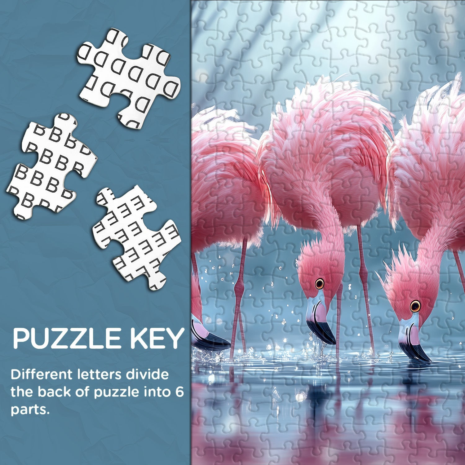 Blushing Flamingos Jigsaw Puzzle 1000 Pieces