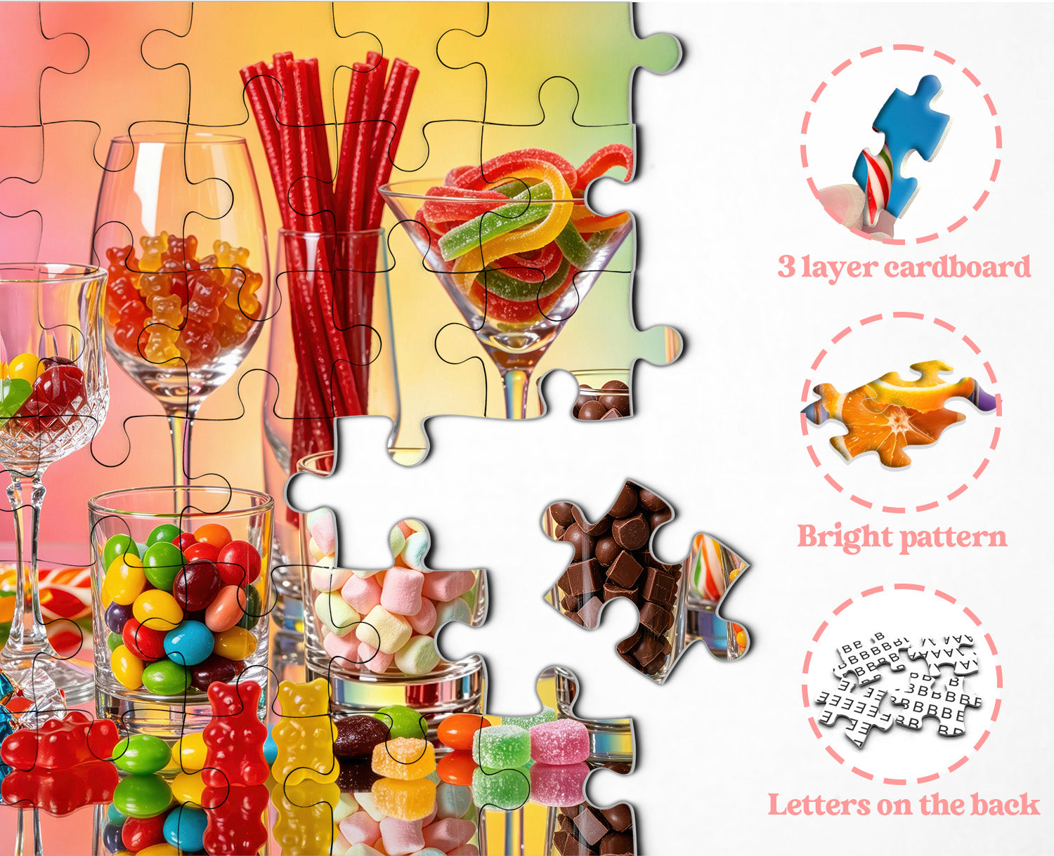 Colorful Candy Feast Jigsaw Puzzle 1000 Pieces