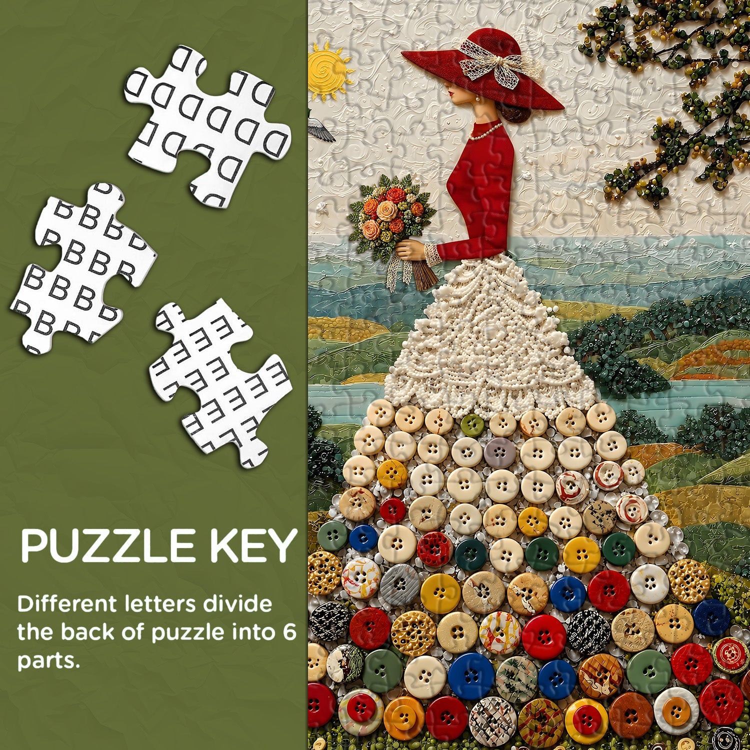 Button Skirt Jigsaw Puzzle 1000 Pieces
