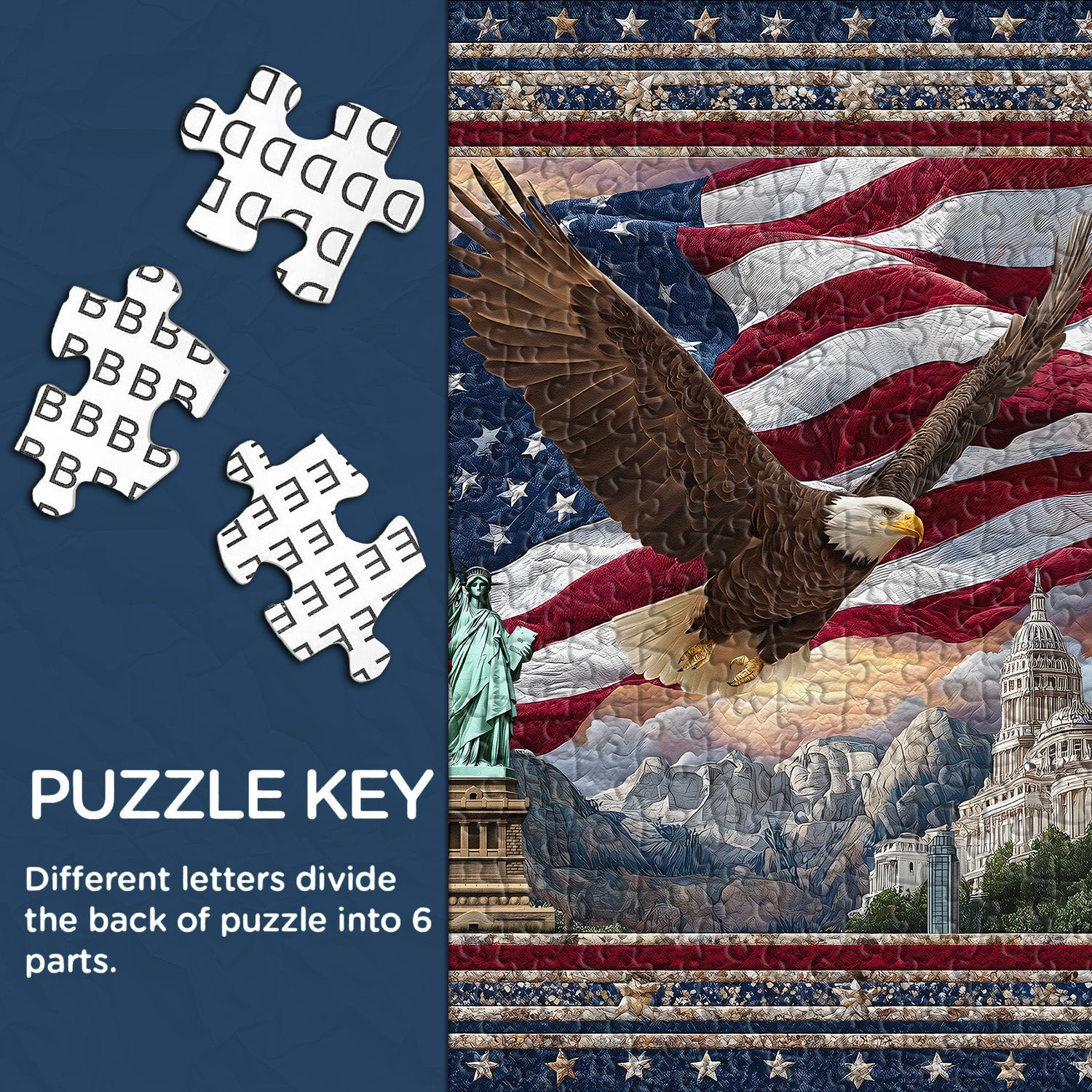 Puzzle Aigle sur la Liberté 1000 pièces