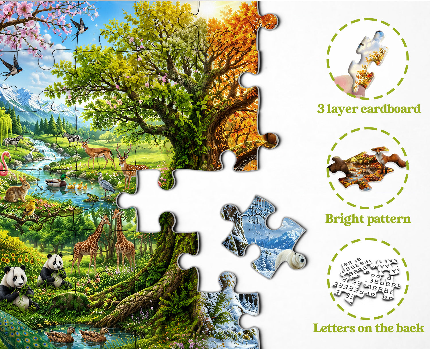 Tree of Four Seasons Jigsaw Puzzle 1000 Pieces