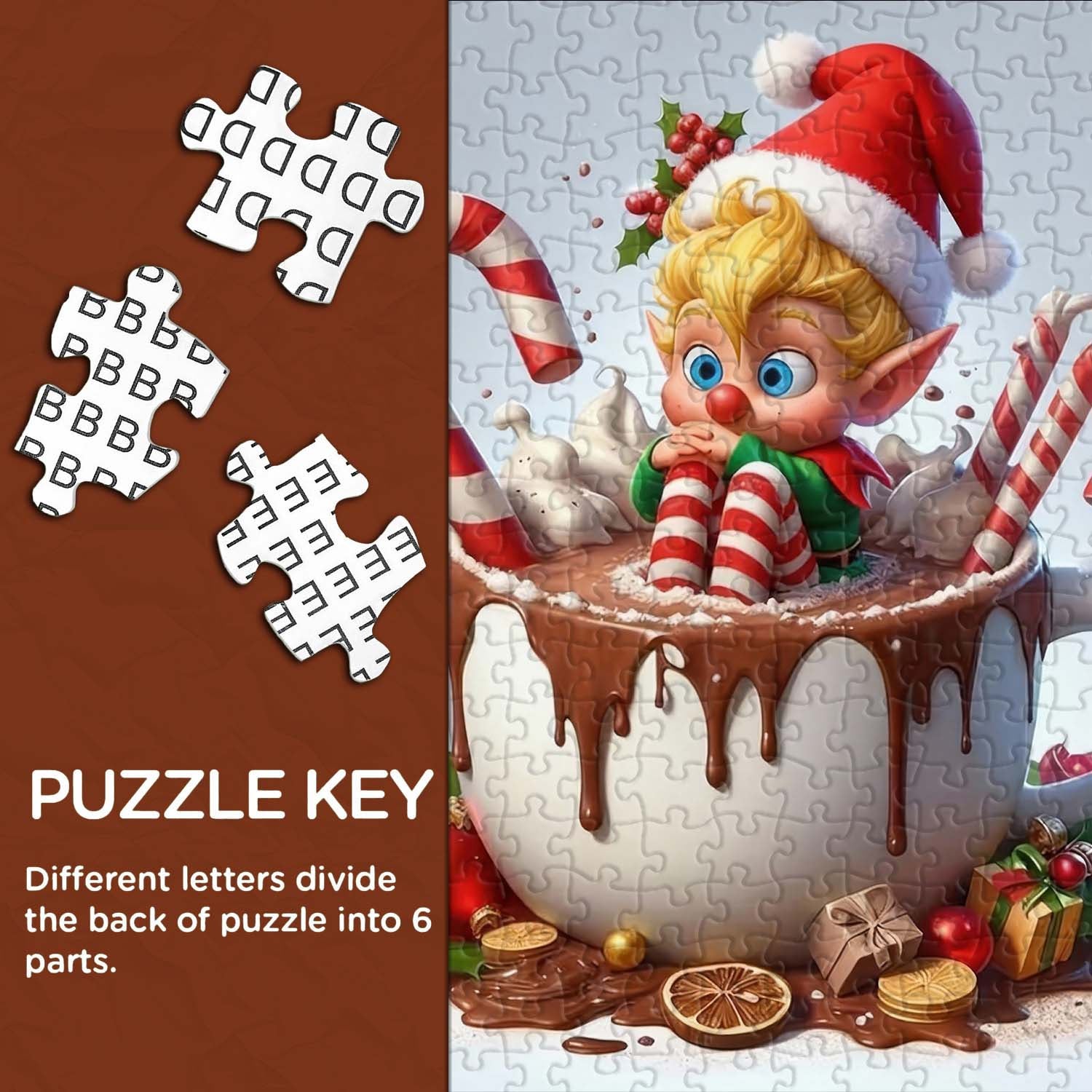 Hot Cocoa Elf Jigsaw Puzzle 1000 Pieces