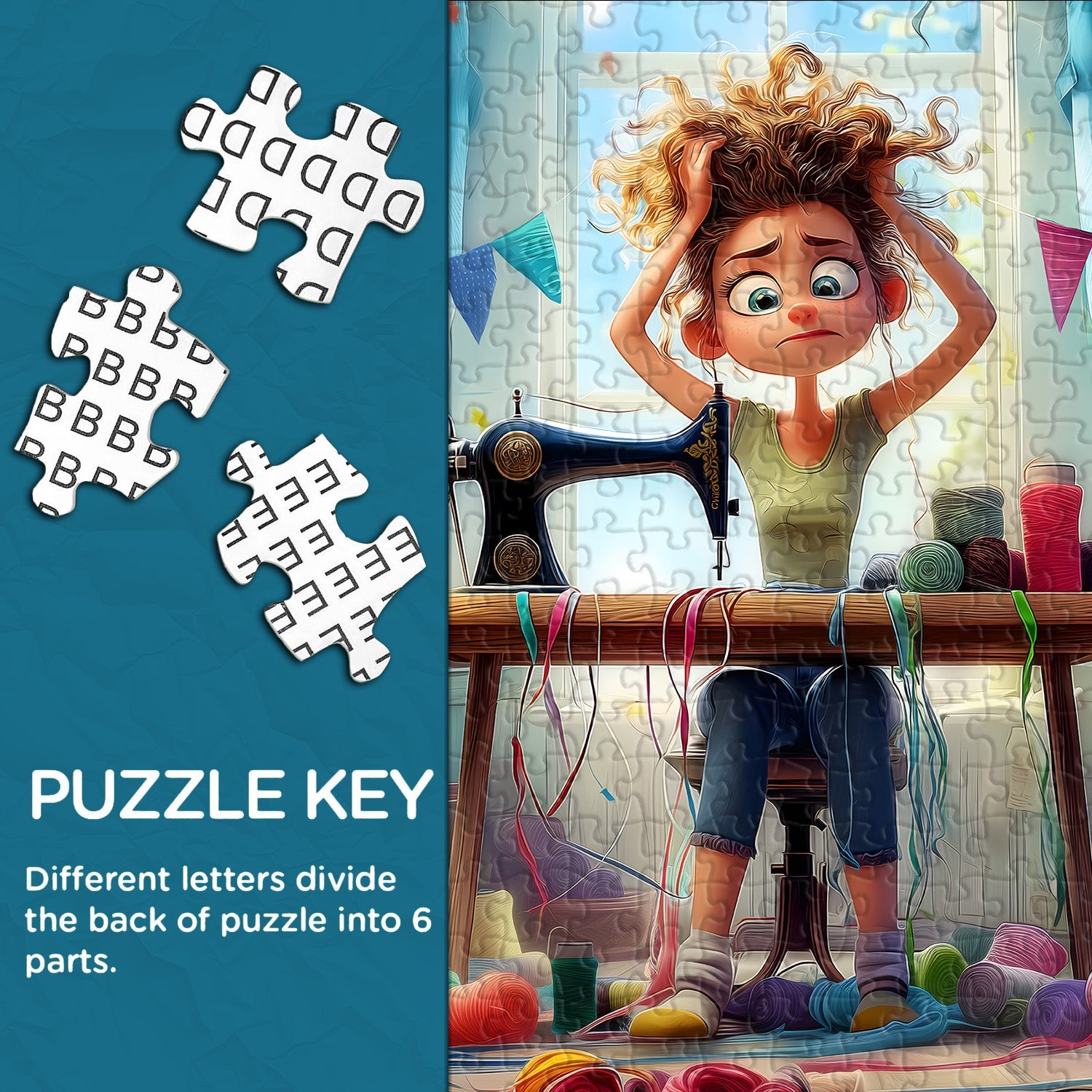 Sewing Room Chaos Jigsaw Puzzle 1000 Pieces – Pickforu Puzzle