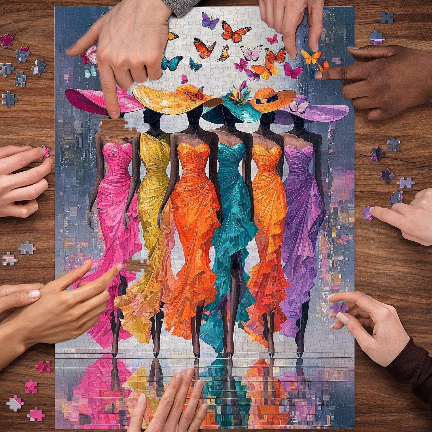 Puzzle Papillon et Muse 1000 pièces