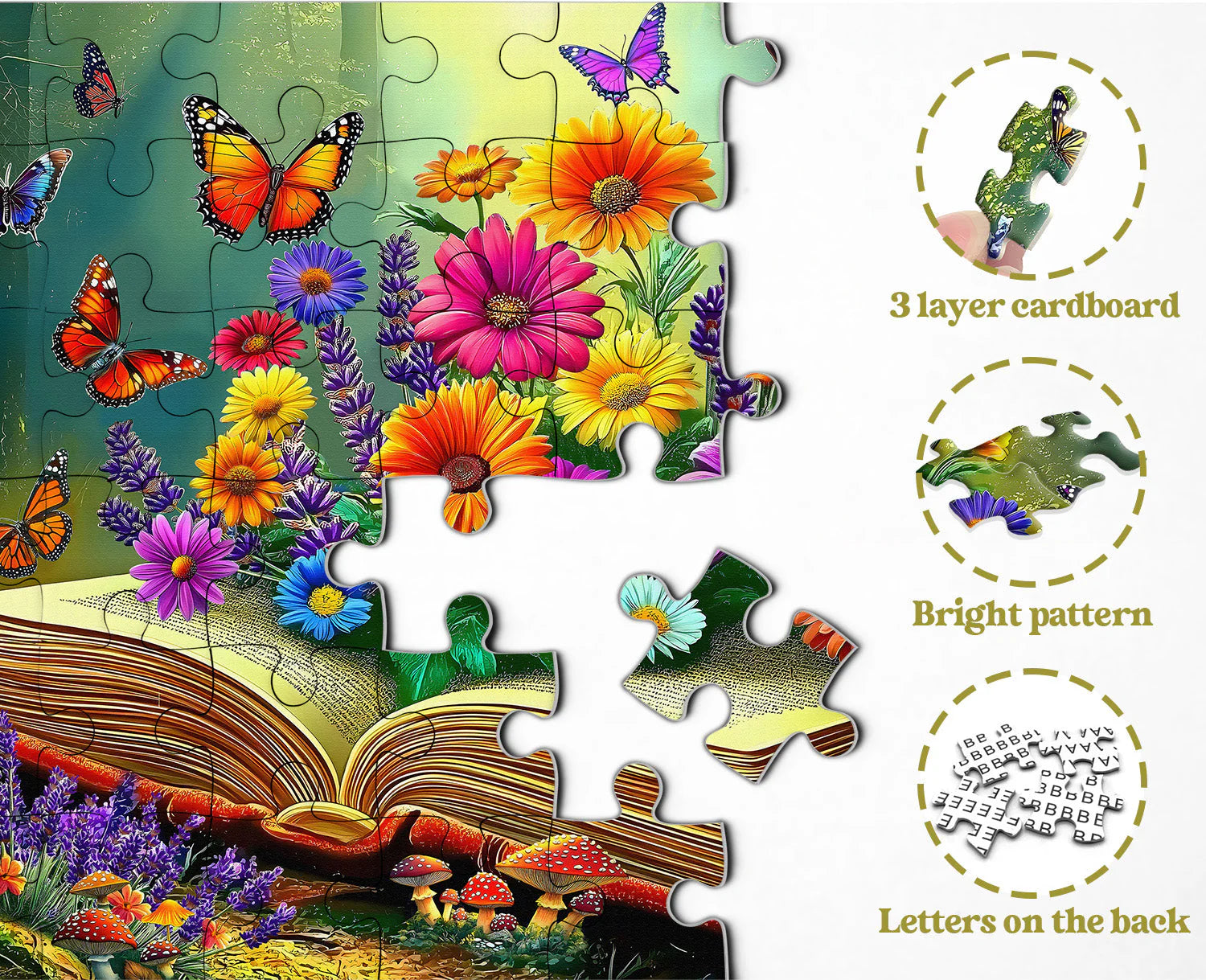Chapapier floral puzzle 1000 pièces