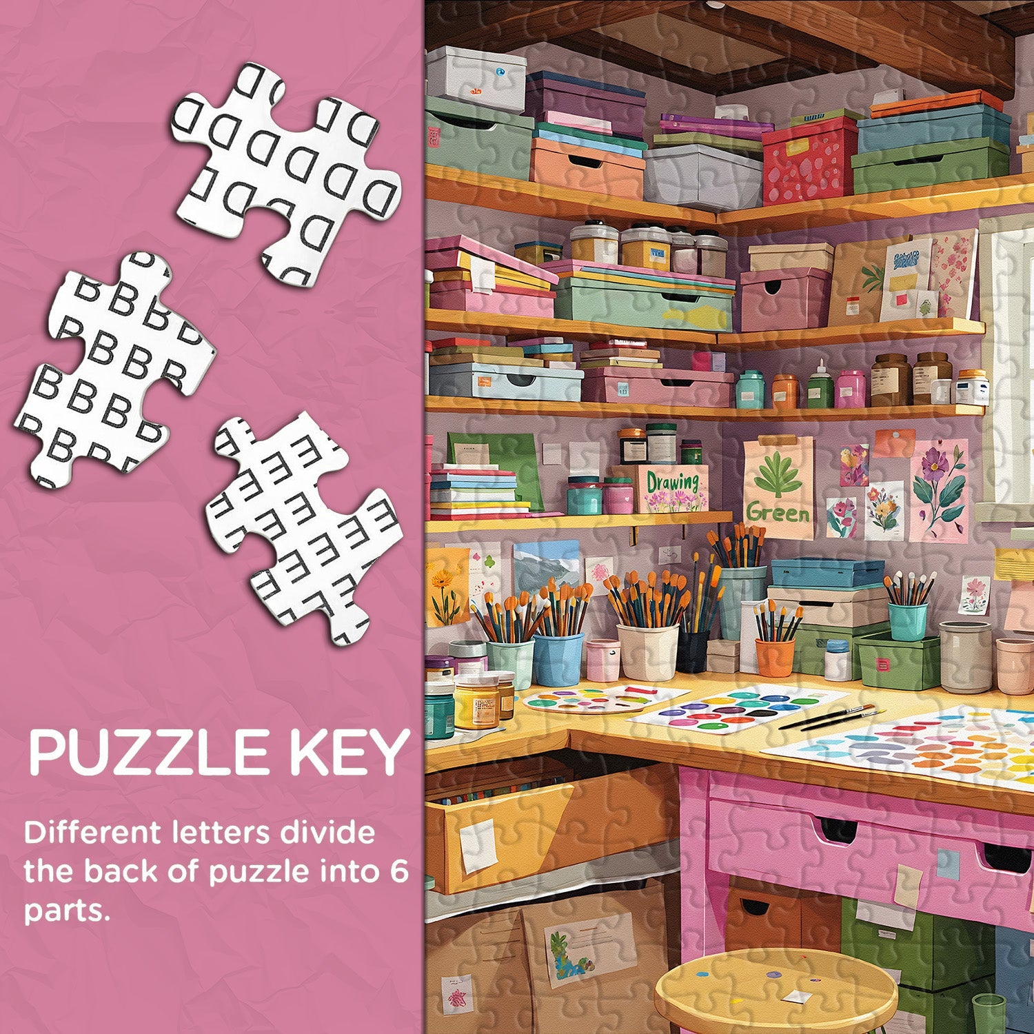 Buntes Art Studio-Puzzle, 1000 Teile