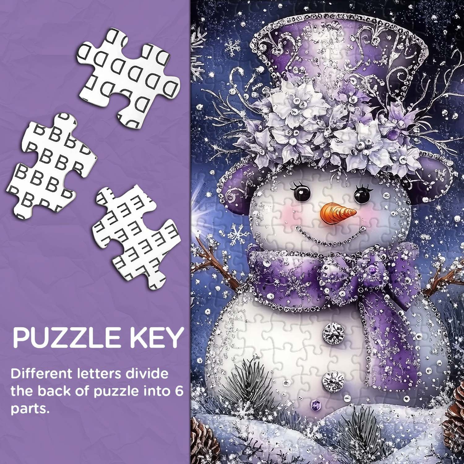 Sparkling Snowman Jigsaw Puzzle 1000 Pieces