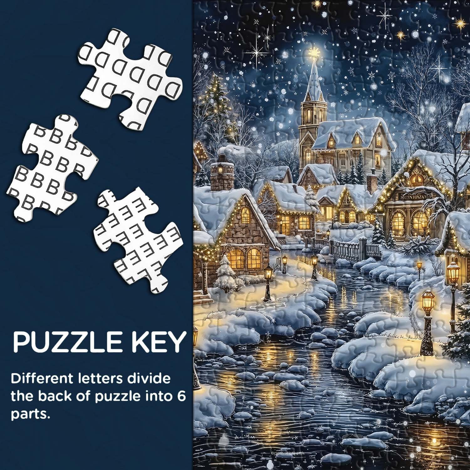 Christmas Village Riverfront Puzzle 1000 pièces