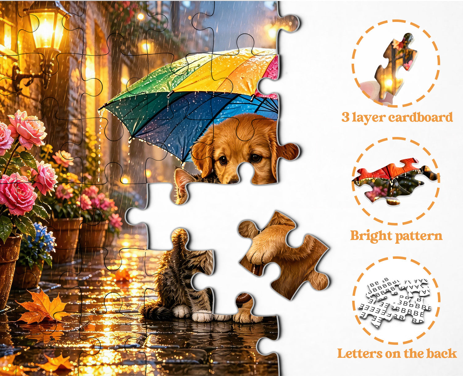 Puzzle Rainbow Umbrella Buddies da 1000 pezzi