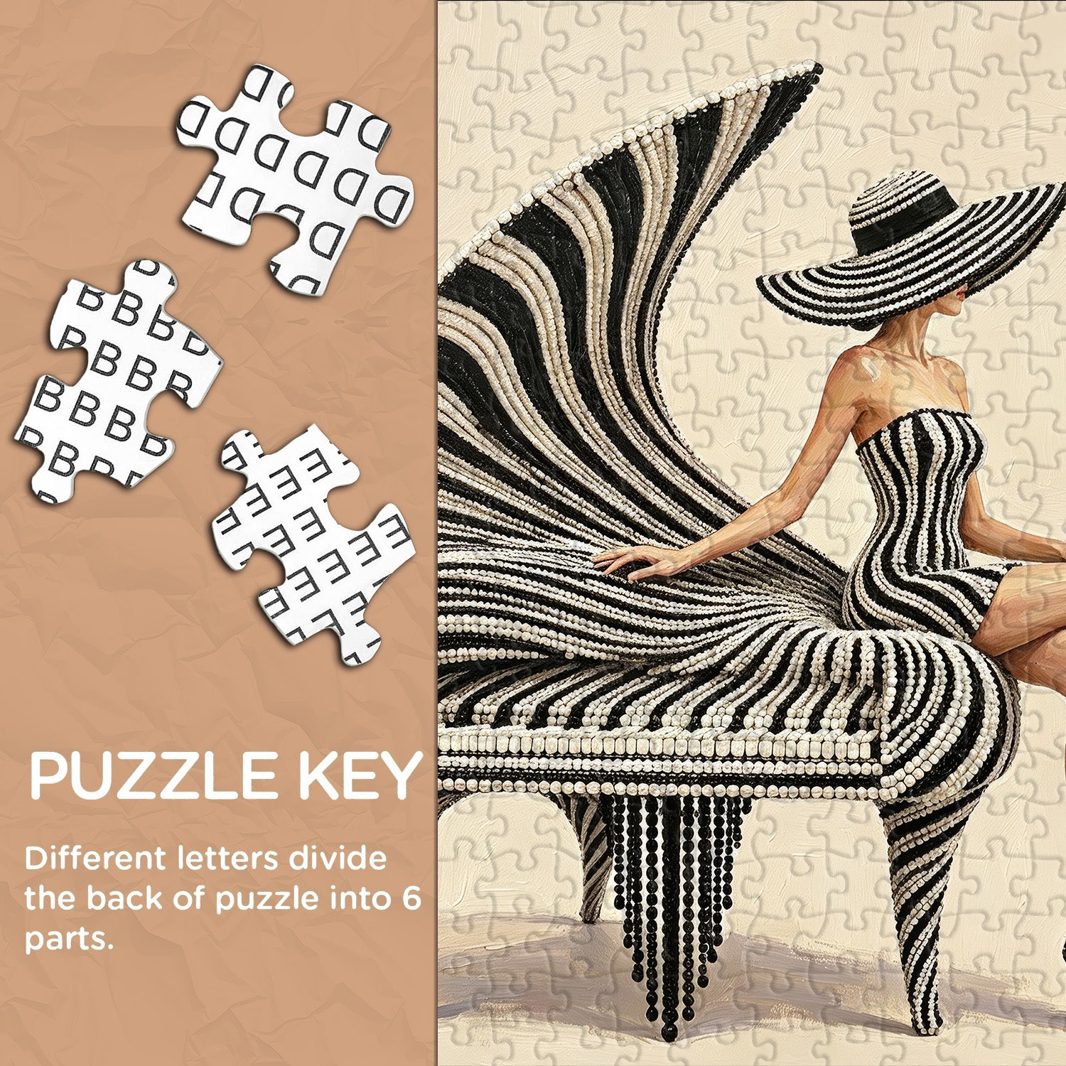Monochrome Piano Muse Jigsaw Puzzle 1000 Pieces