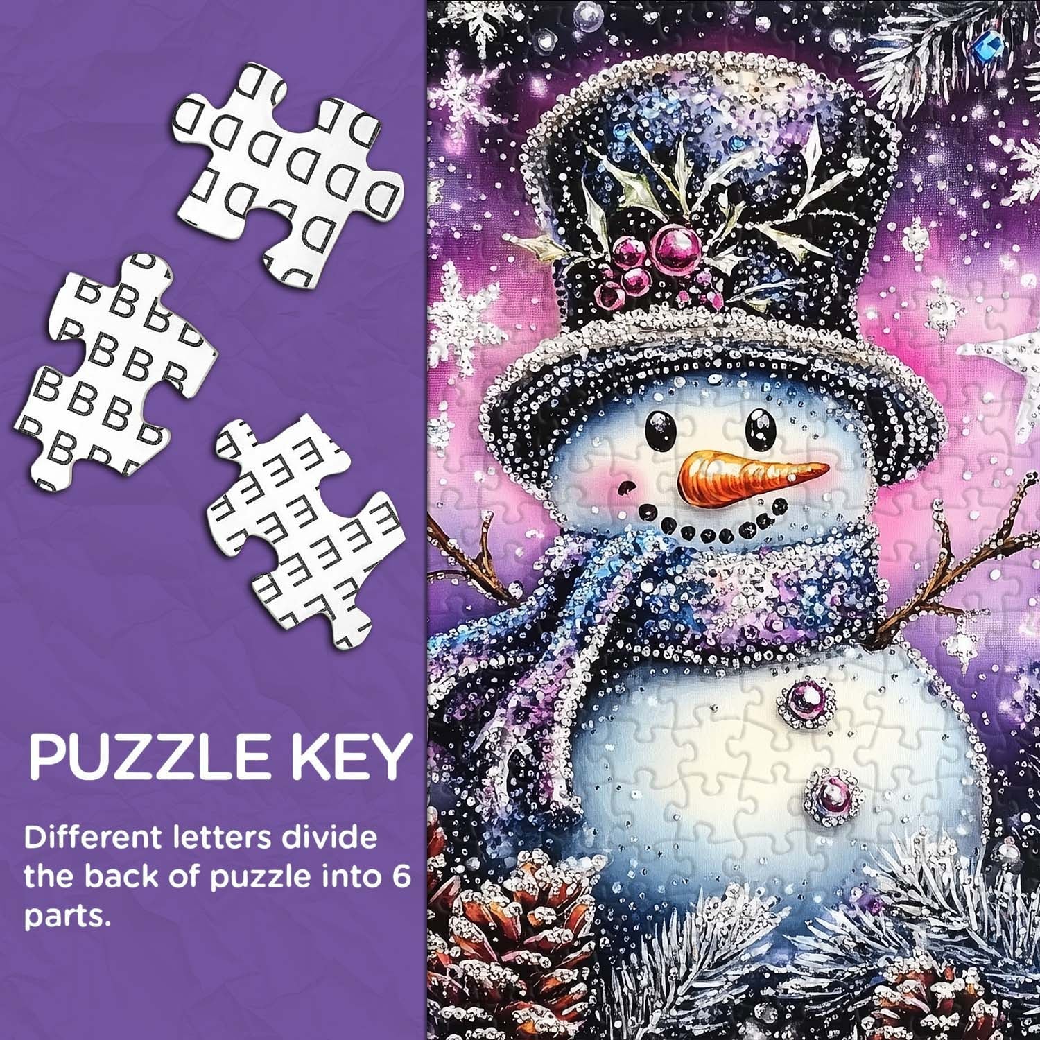 Diamond Snowman Jigsaw Puzzle 1000 Pieces