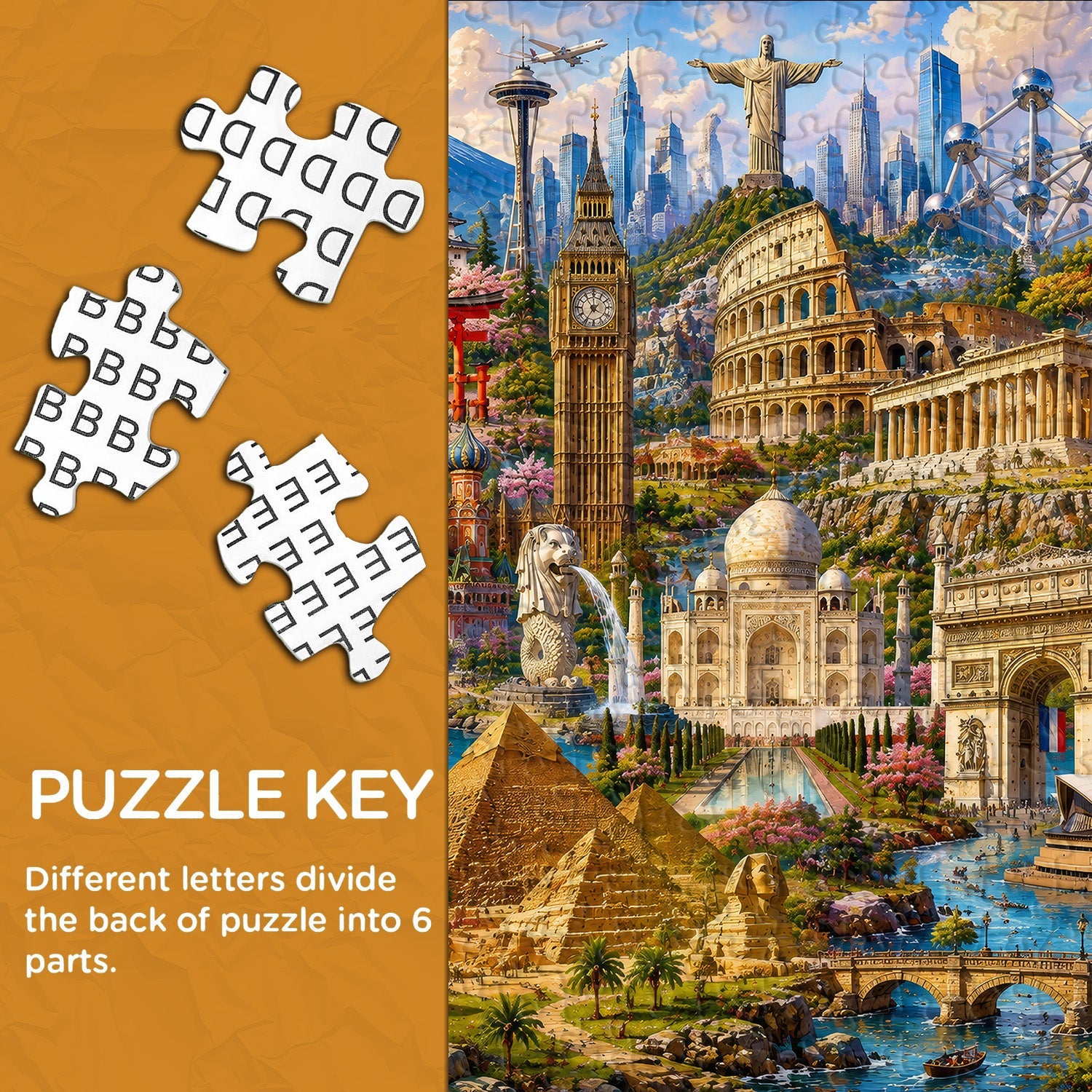 World Wonders Jigsaw Puzzle 1000 Pieces