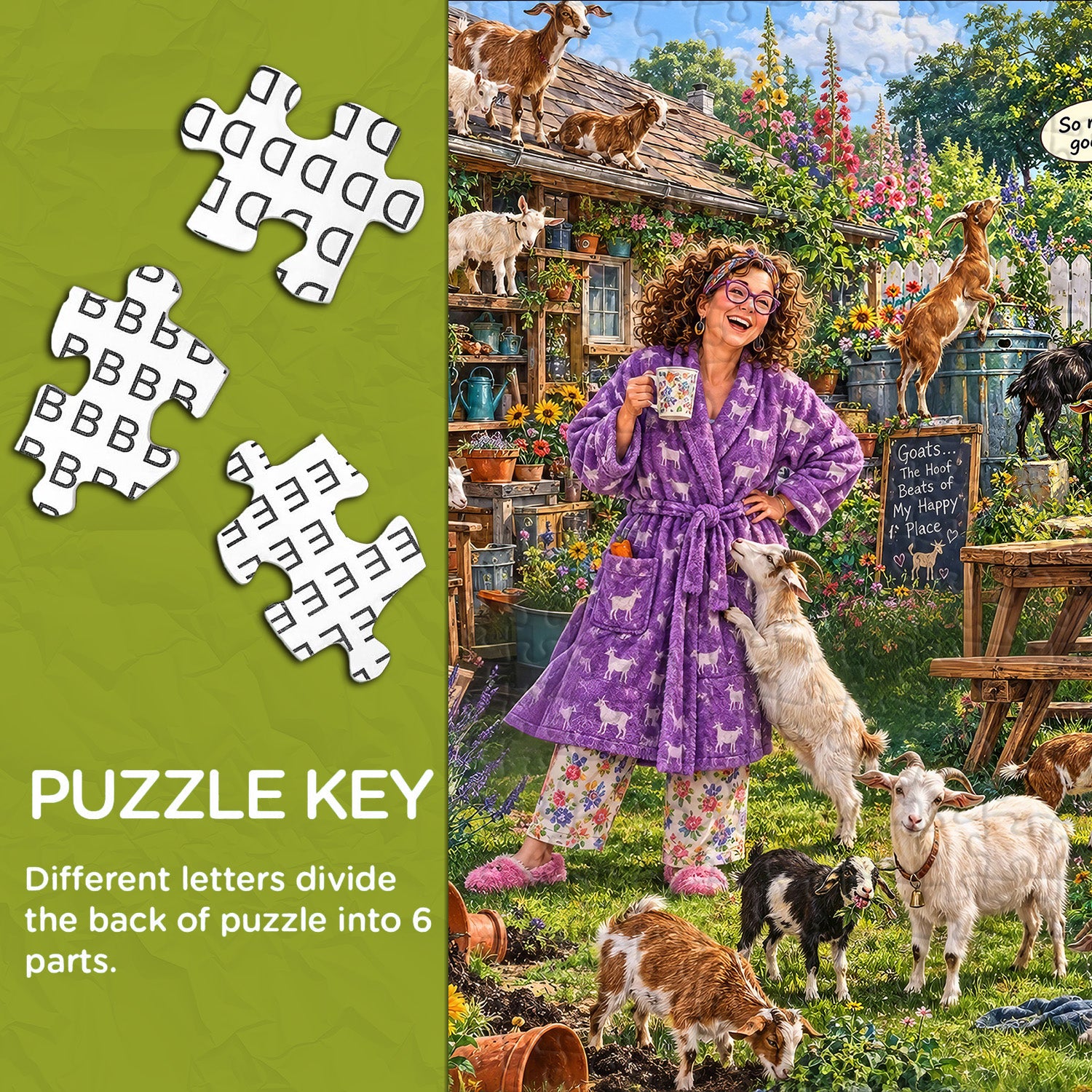 Goat Garden Jigsaw Puzzle 1000 Pieces