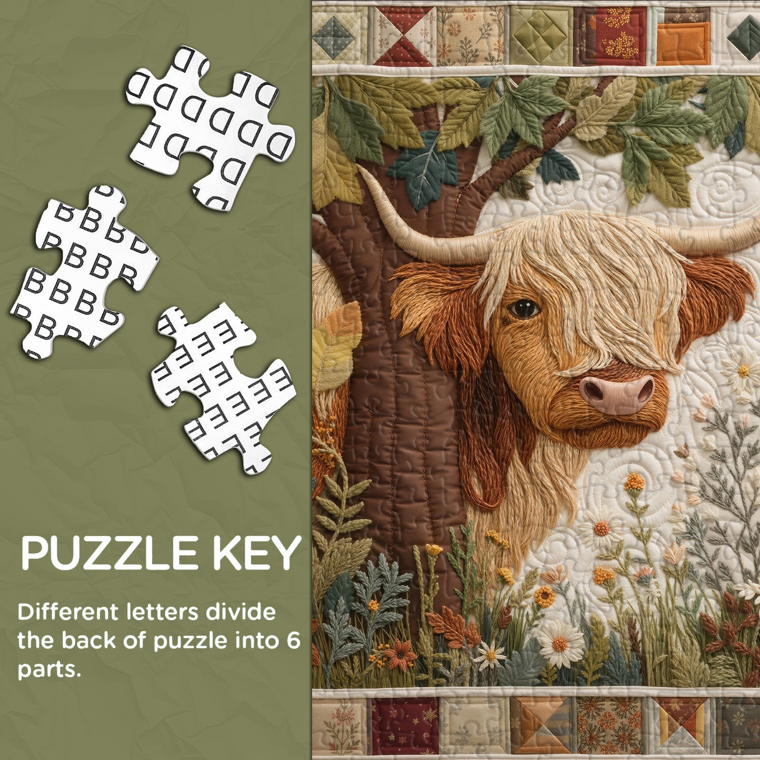 Stitched Calf Jigsaw Puzzle 1000 Pieces