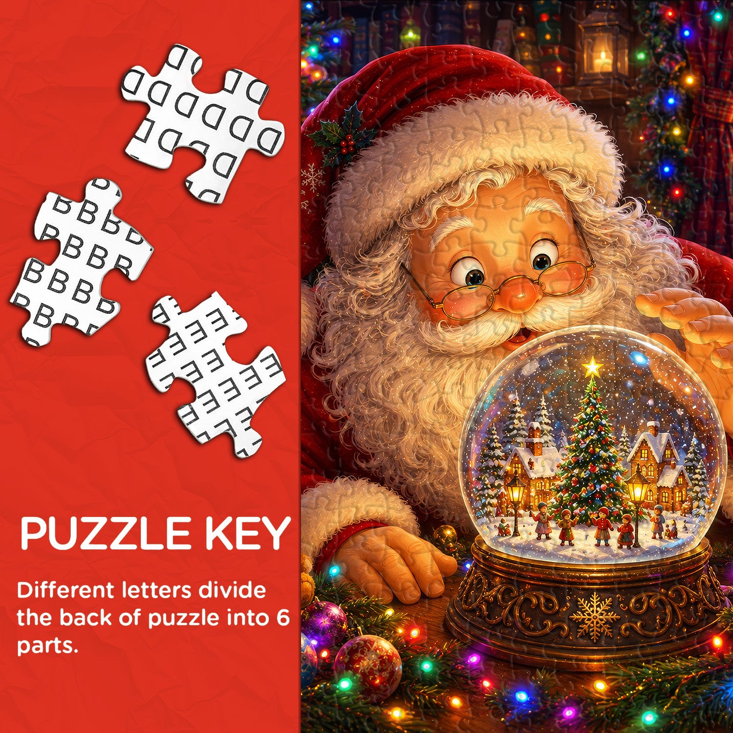Santa's Snowglobe Jigsaw Puzzle 1000 Pieces
