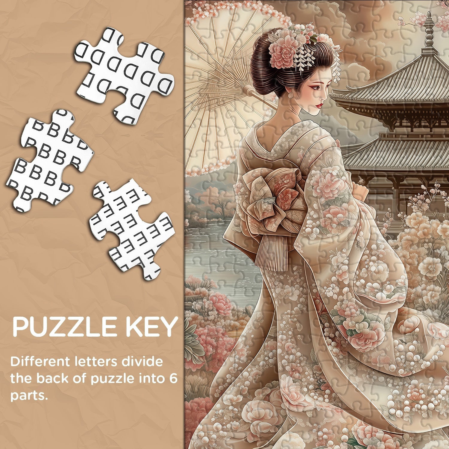 Kimono Floral Feast Jigsaw Puzzle 1000 Pieces