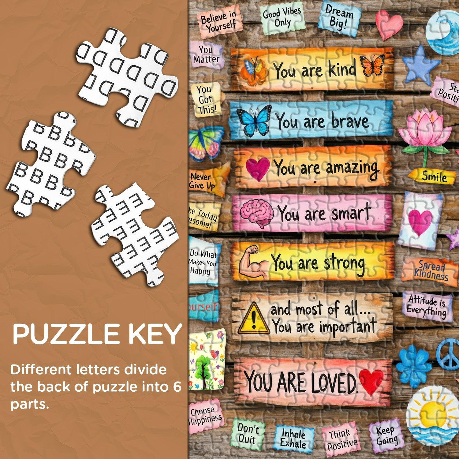 Tägliche Positivität Puzzle 1000 Teile