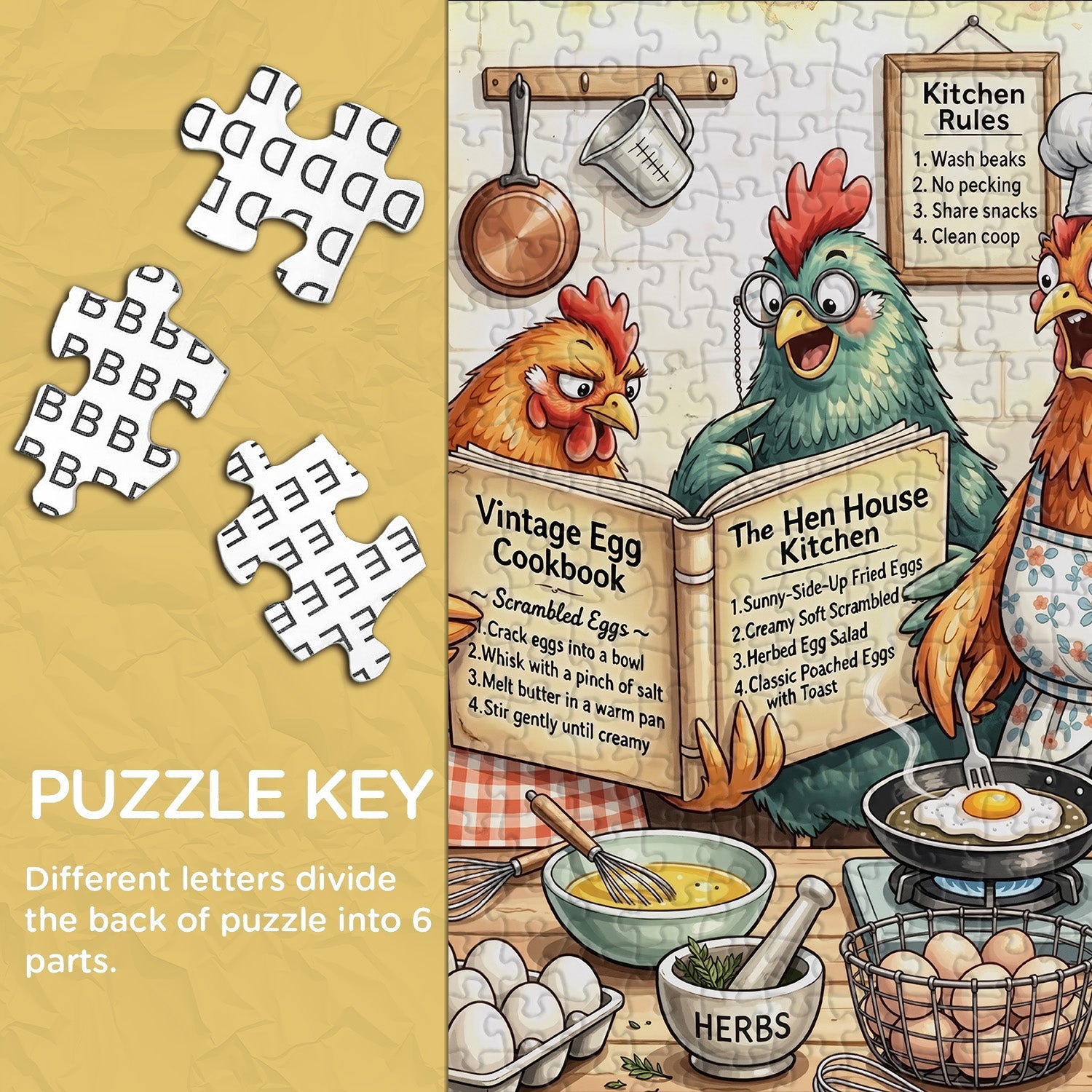 Cluck Cookery Jigsaw Puzzle 1000 Pieces