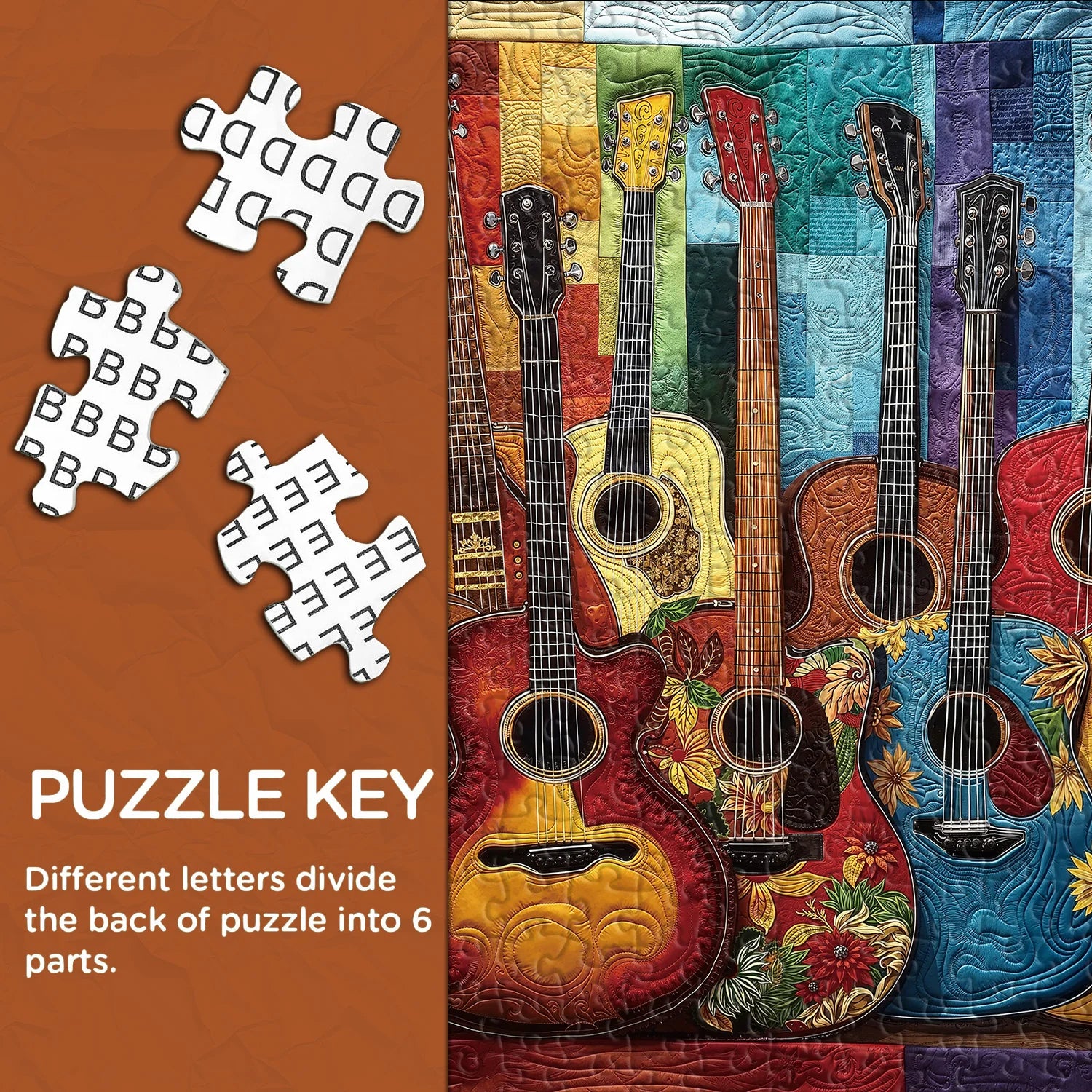 Guitare tissu puzzles 1000 pièces