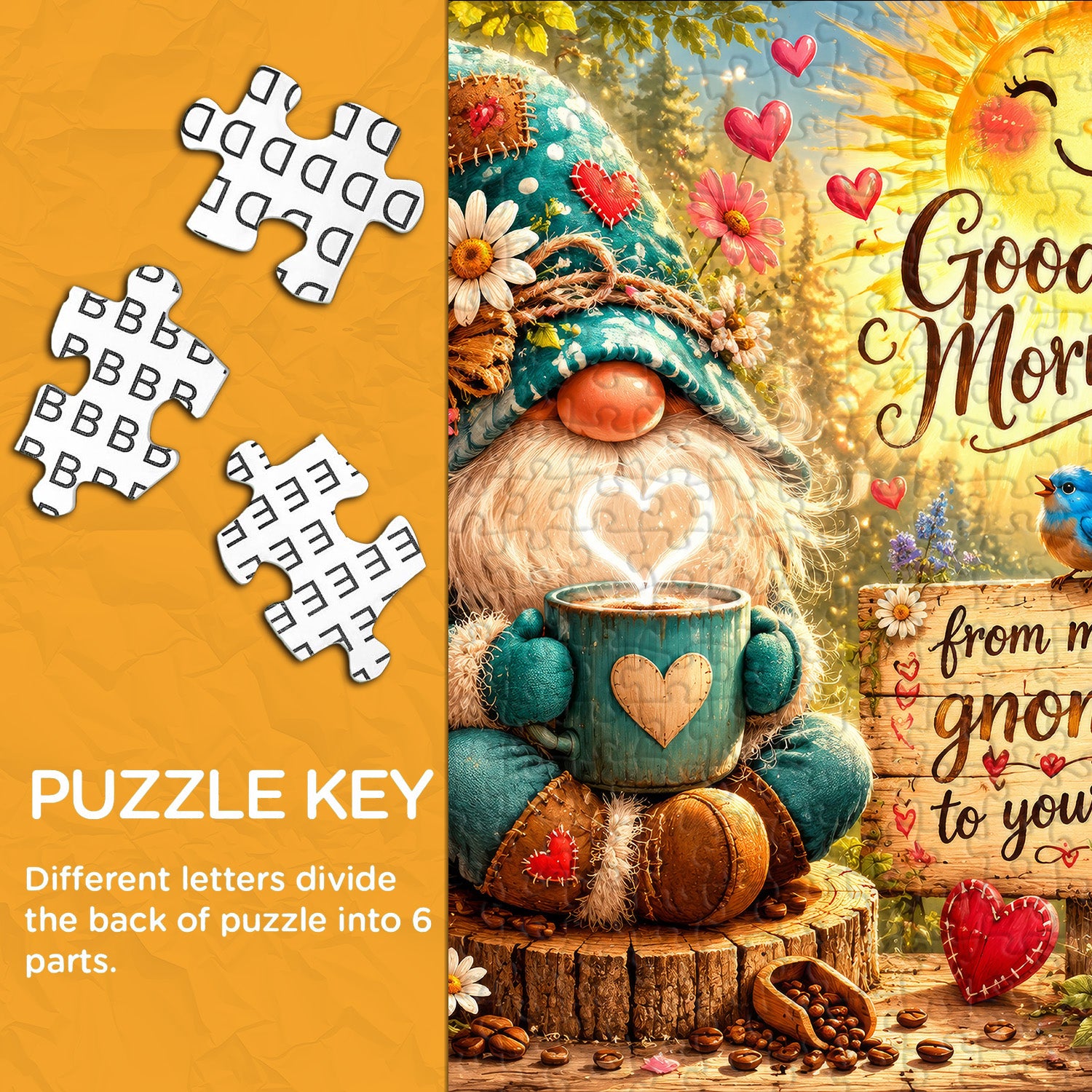 Morgenkaffee-Zwerg-Puzzle, 1000 Teile