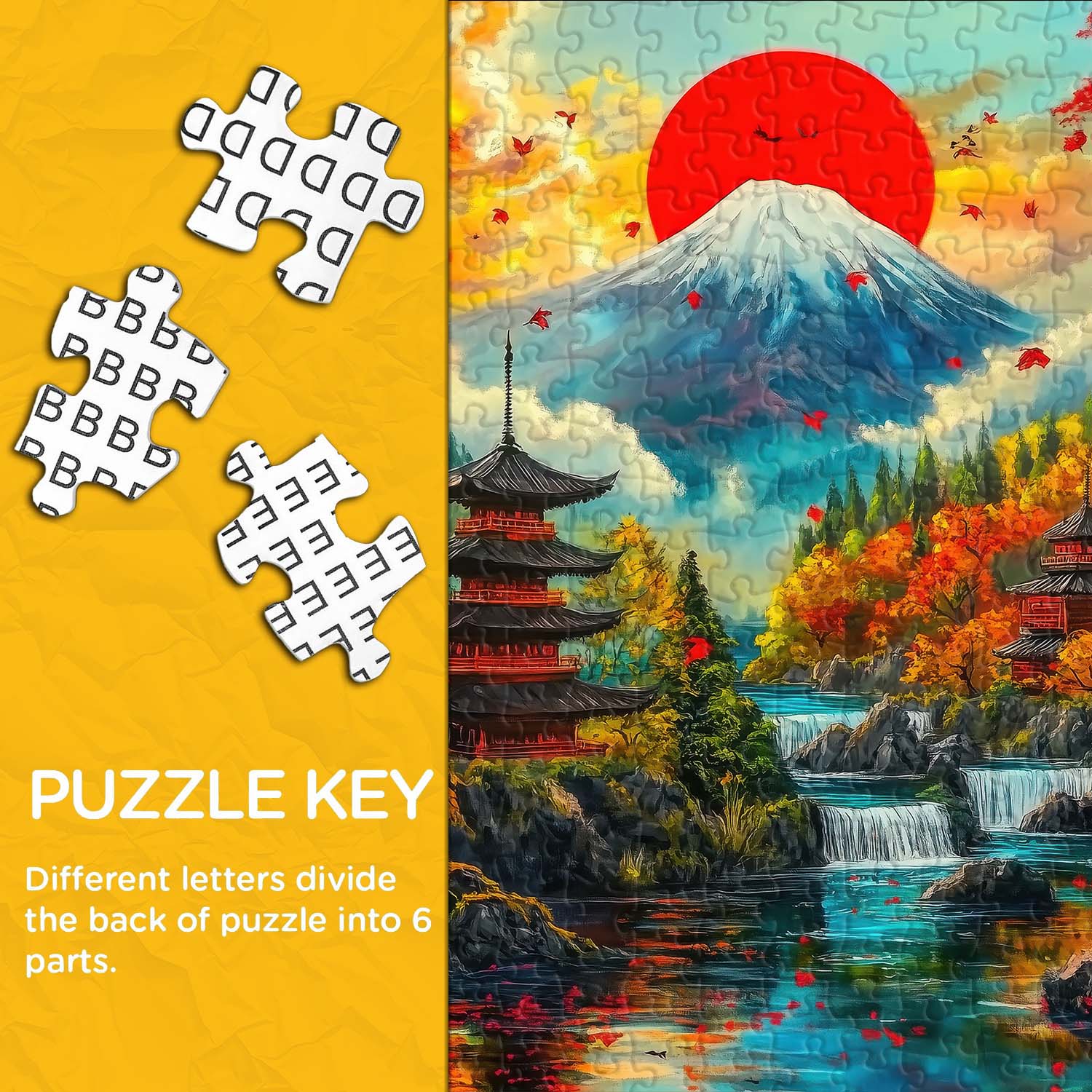 Rompecabezas de la Belleza Radiante de Fuji 1000 Piezas