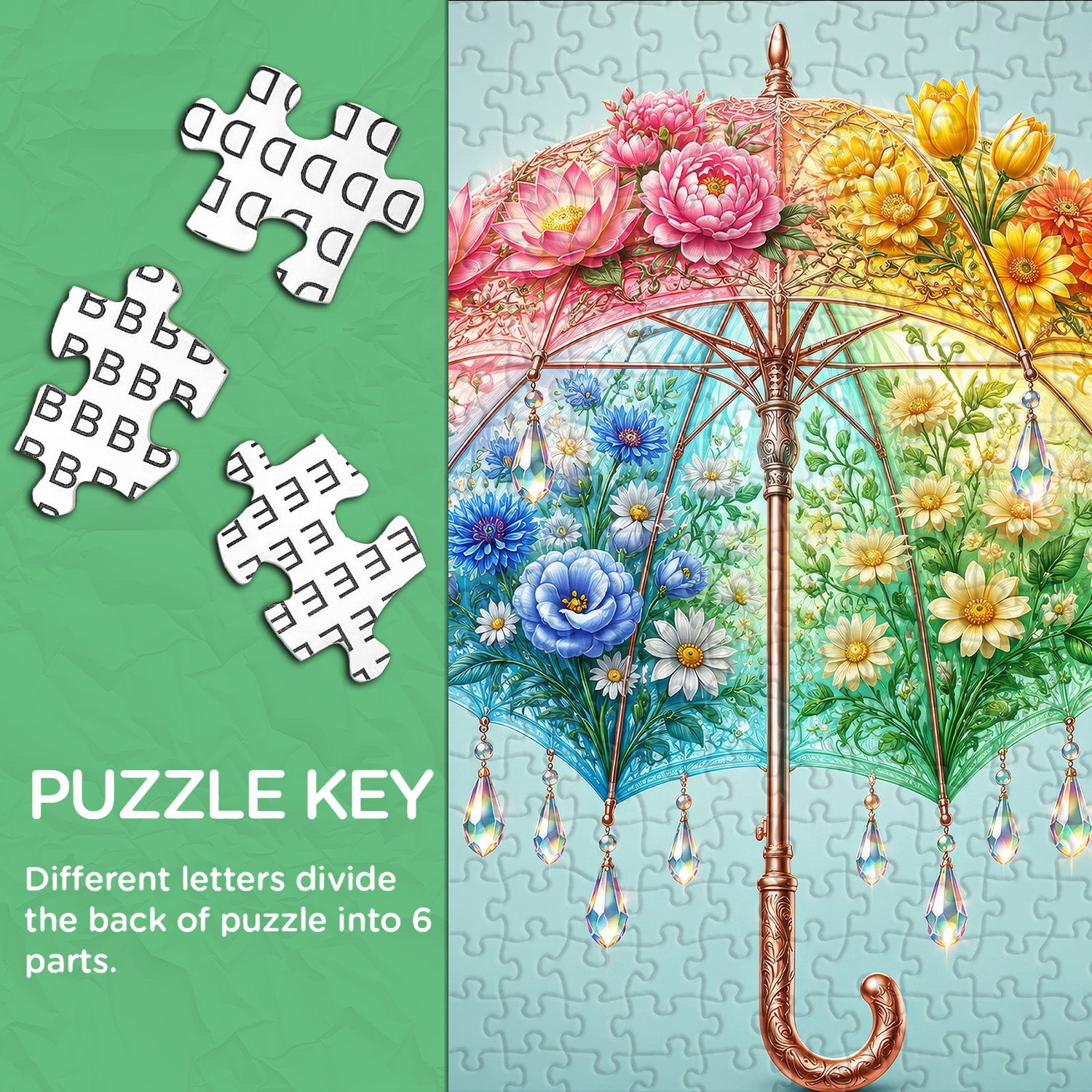 Fantasy Floral Crystal Parasol Jigsaw Puzzle 1000 Pieces
