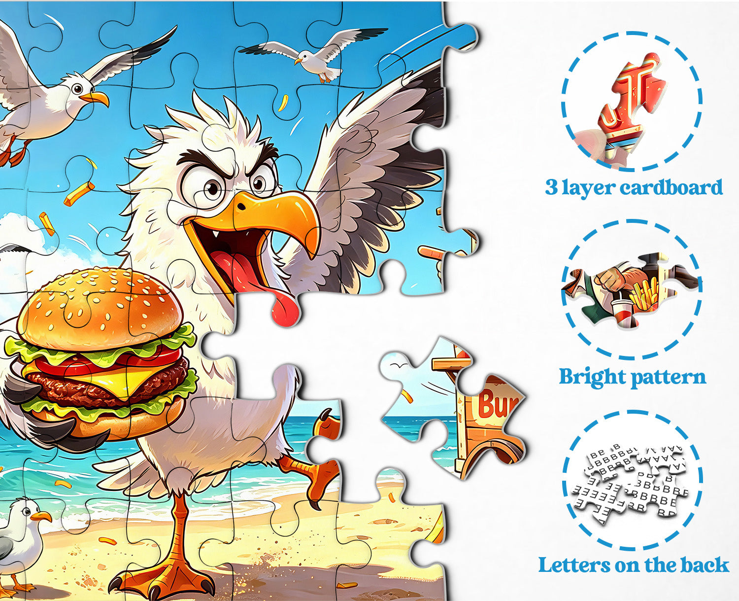 Beach Burger Bandit Jigsaw Puzzle 1000 Pieces