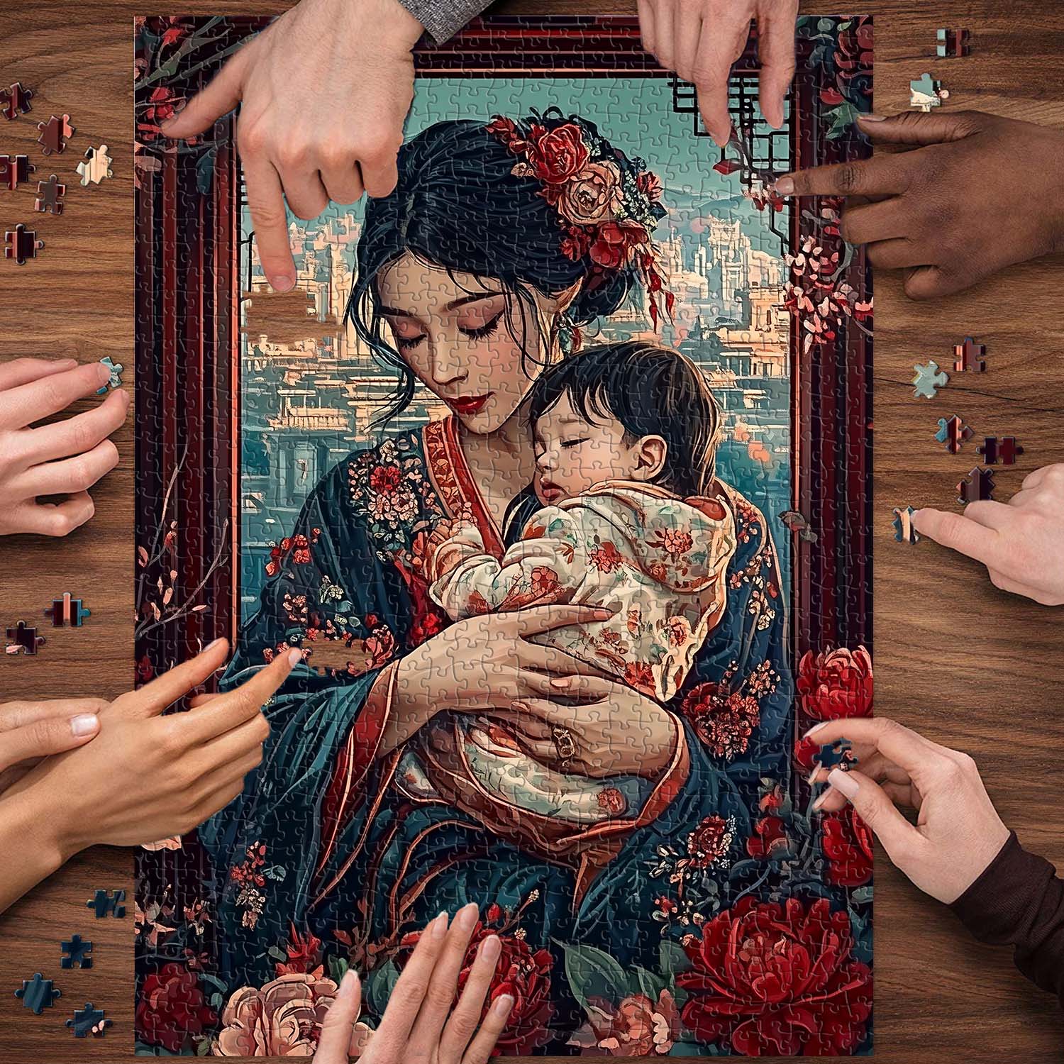 Puzzle de la mère et de l'enfant Puzzle 1000 pièces