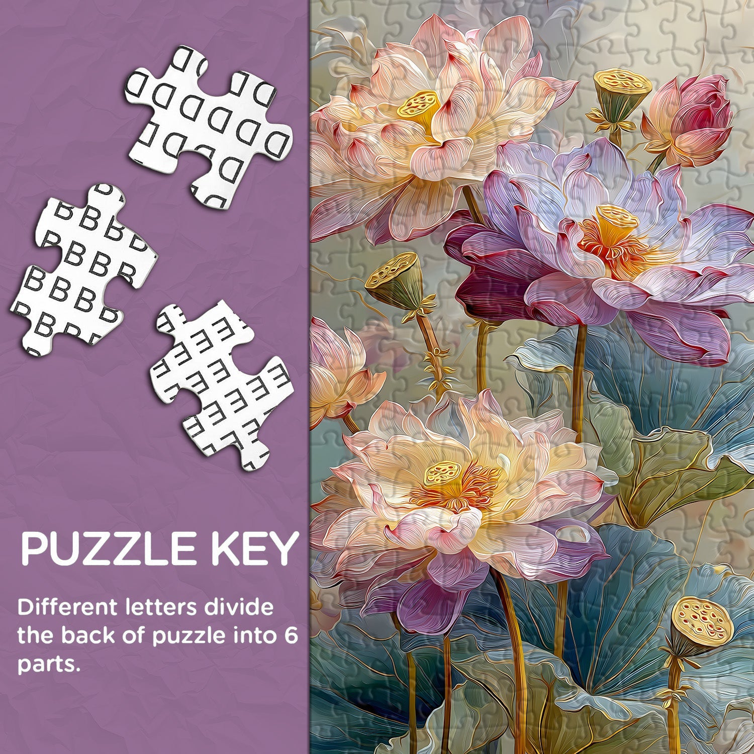 Serene Lotus Art Puzzle 1000 Teile