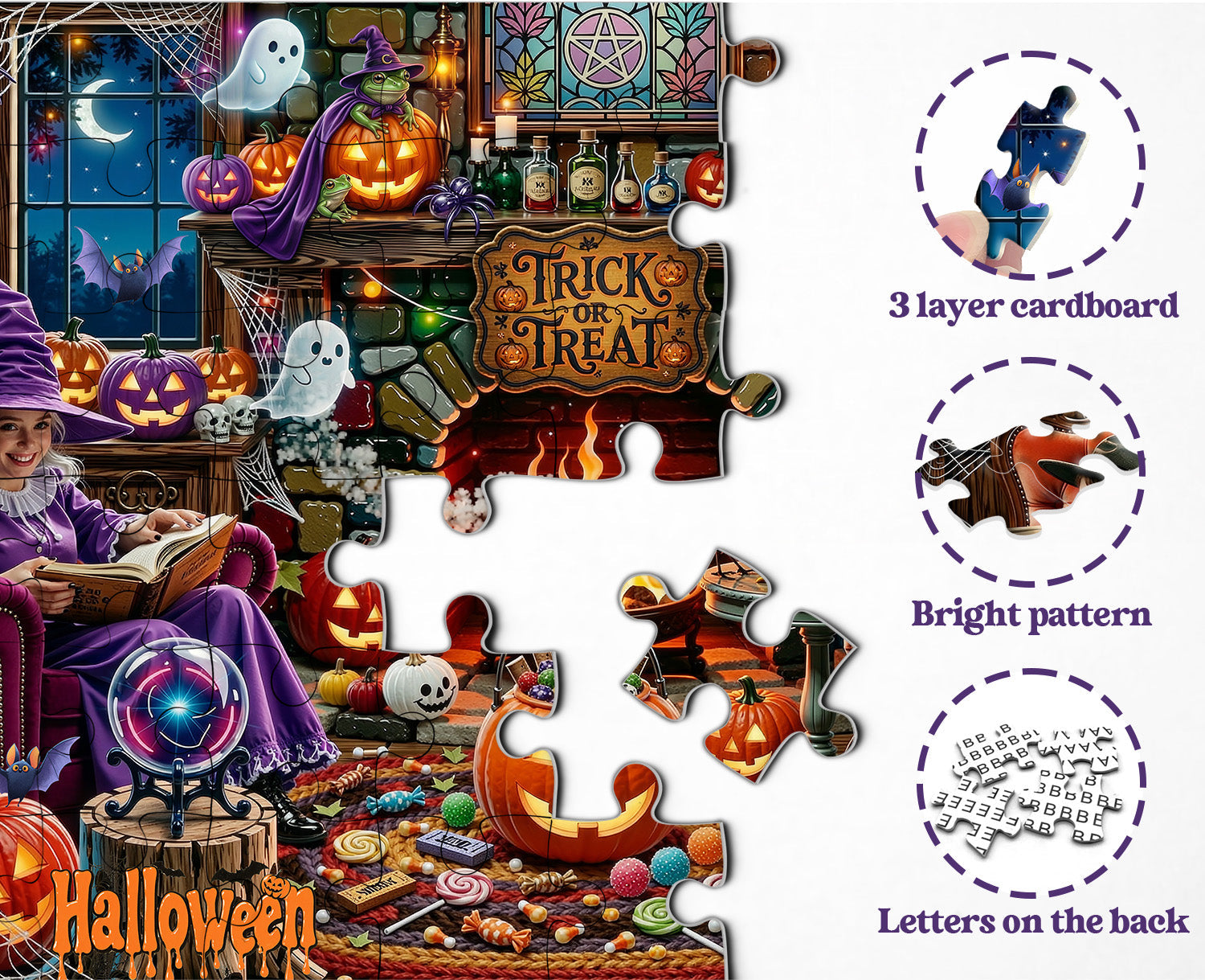 Puzzle del focolare di Halloween 1000 pezzi
