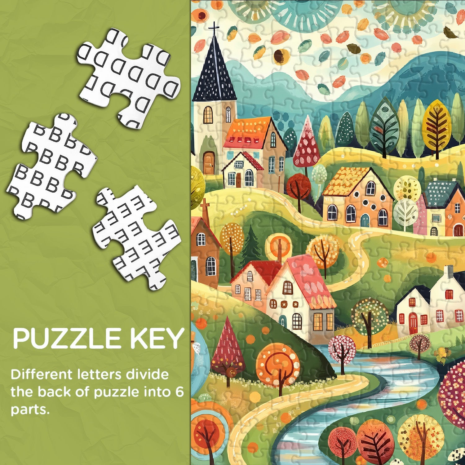 Colorful Autumn Valley Jigsaw Puzzle 1000 Pieces
