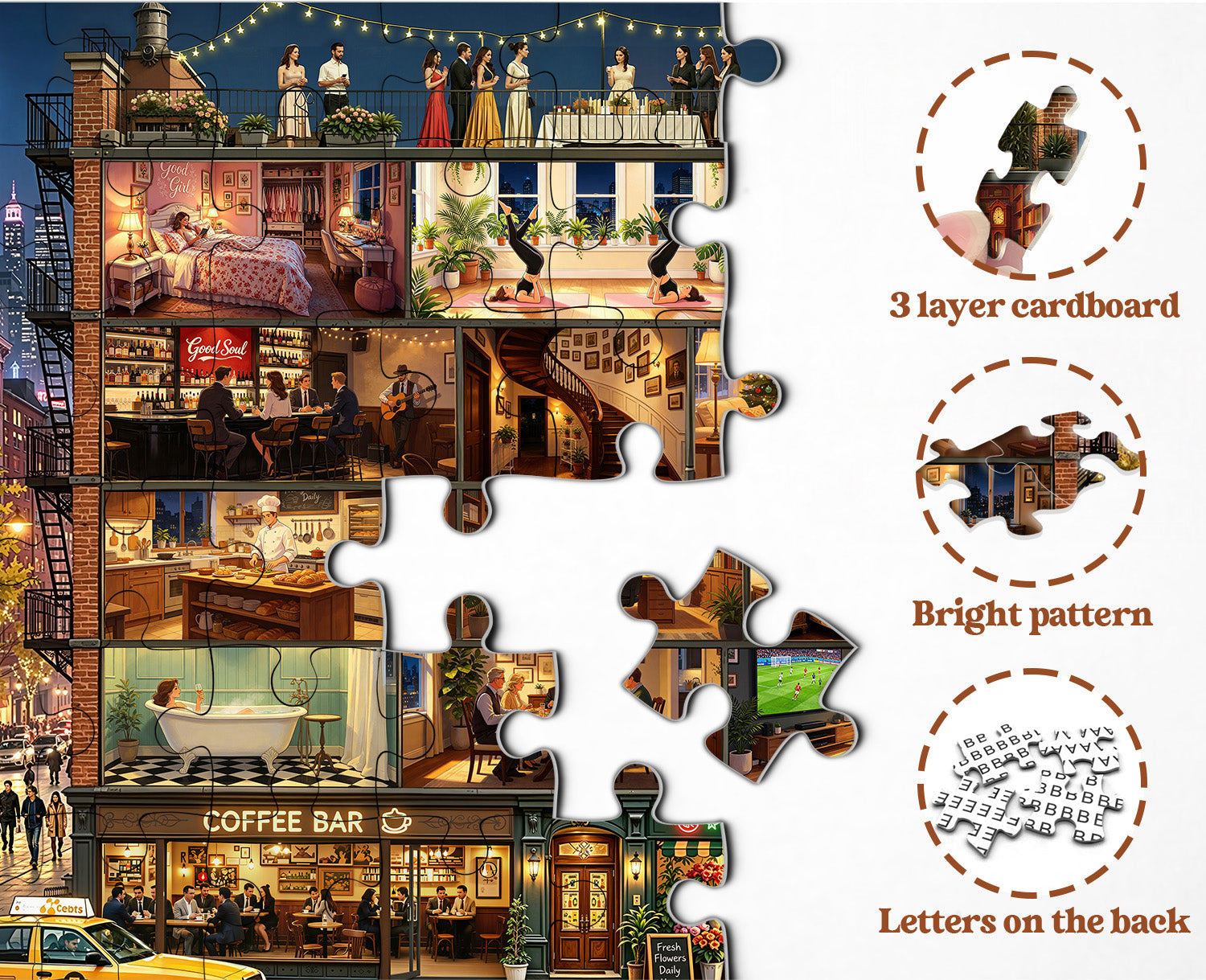 Home in Night Jigsaw Puzzle 1000 Pieces