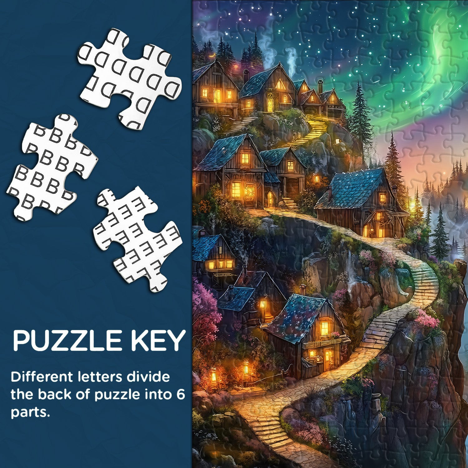 Puzzle del villaggio mistico di Aurora, 1000 pezzi