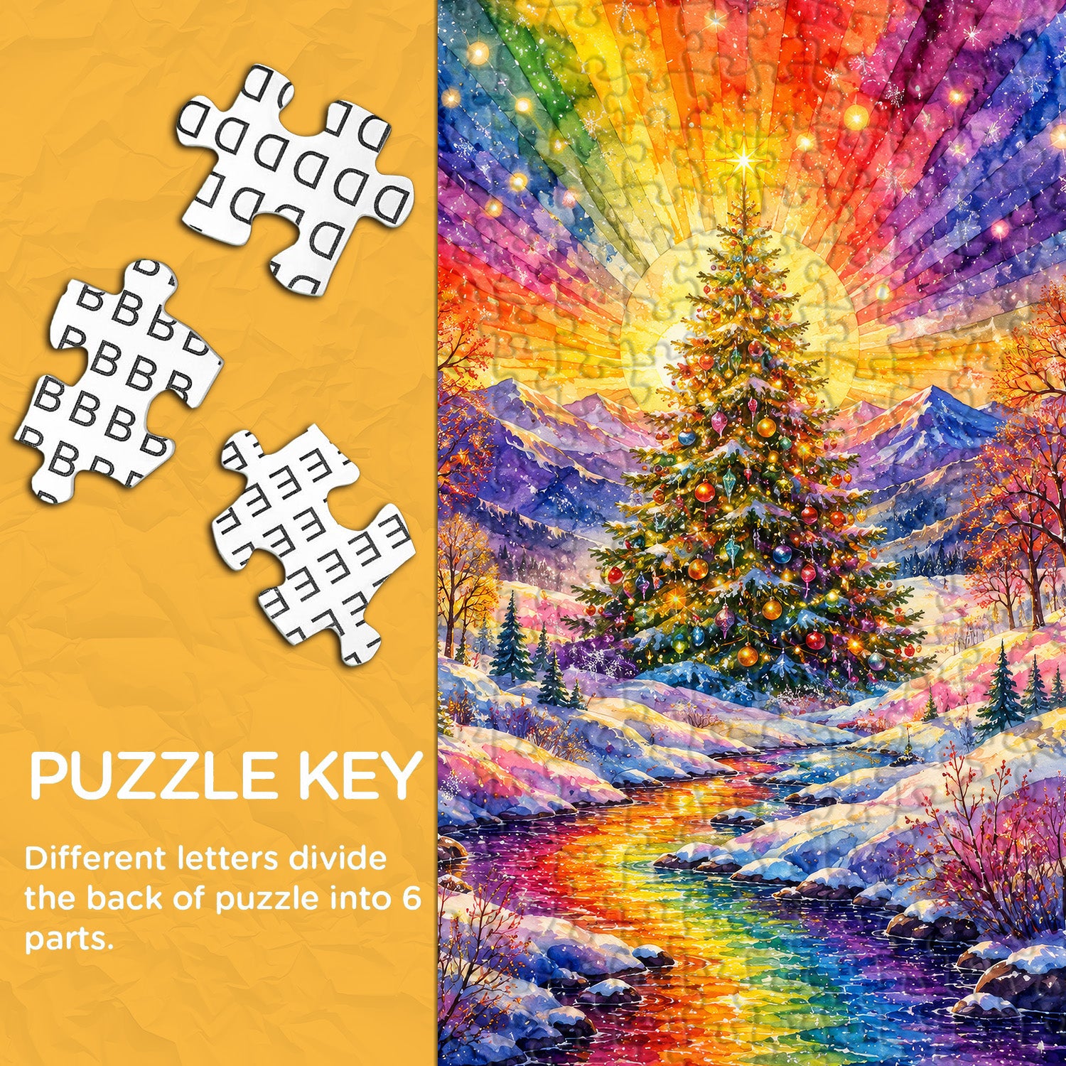Rainbow Noel Jigsaw Puzzle 1000 Pieces