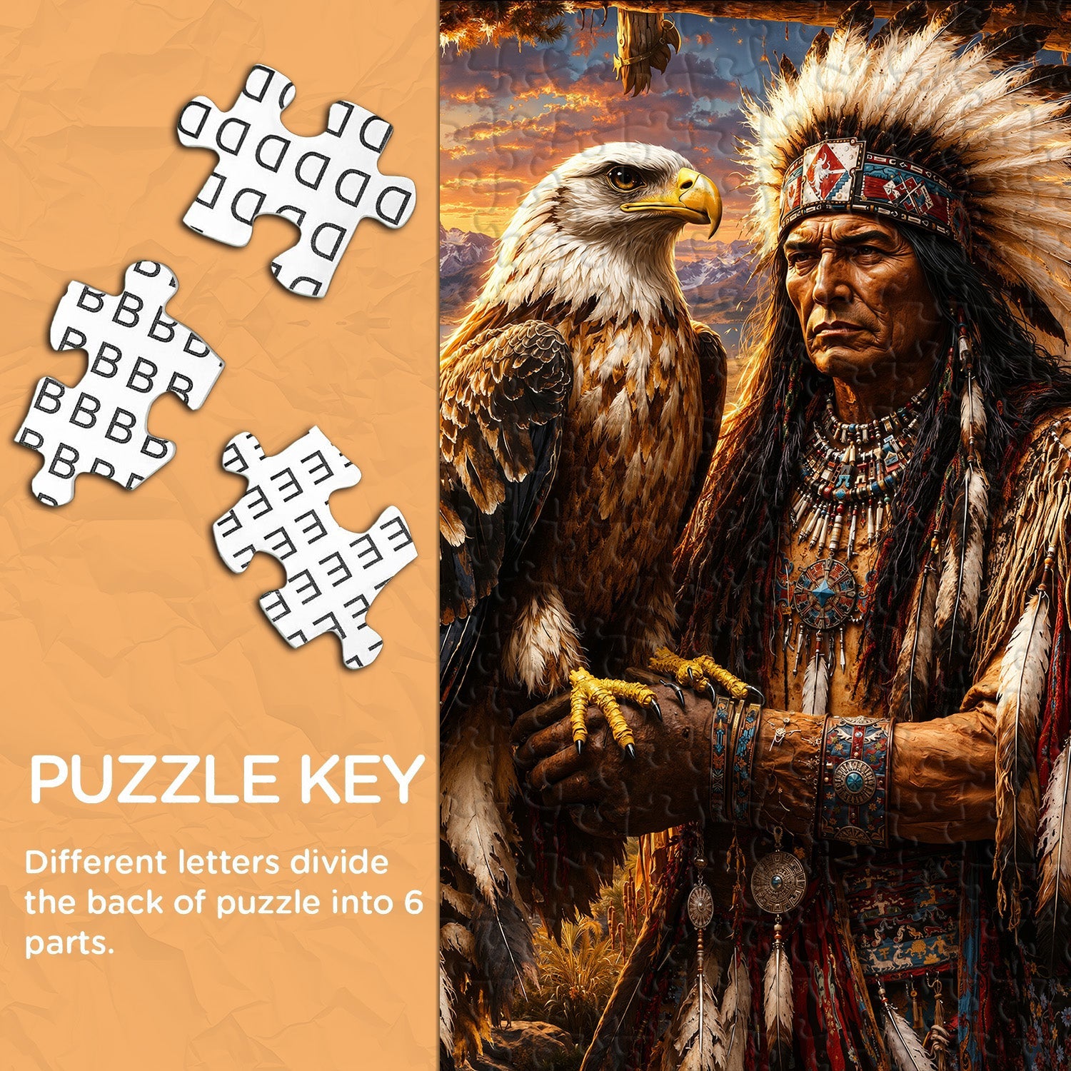 Tribal Spirit Eagle Jigsaw Puzzle 1000 Pieces