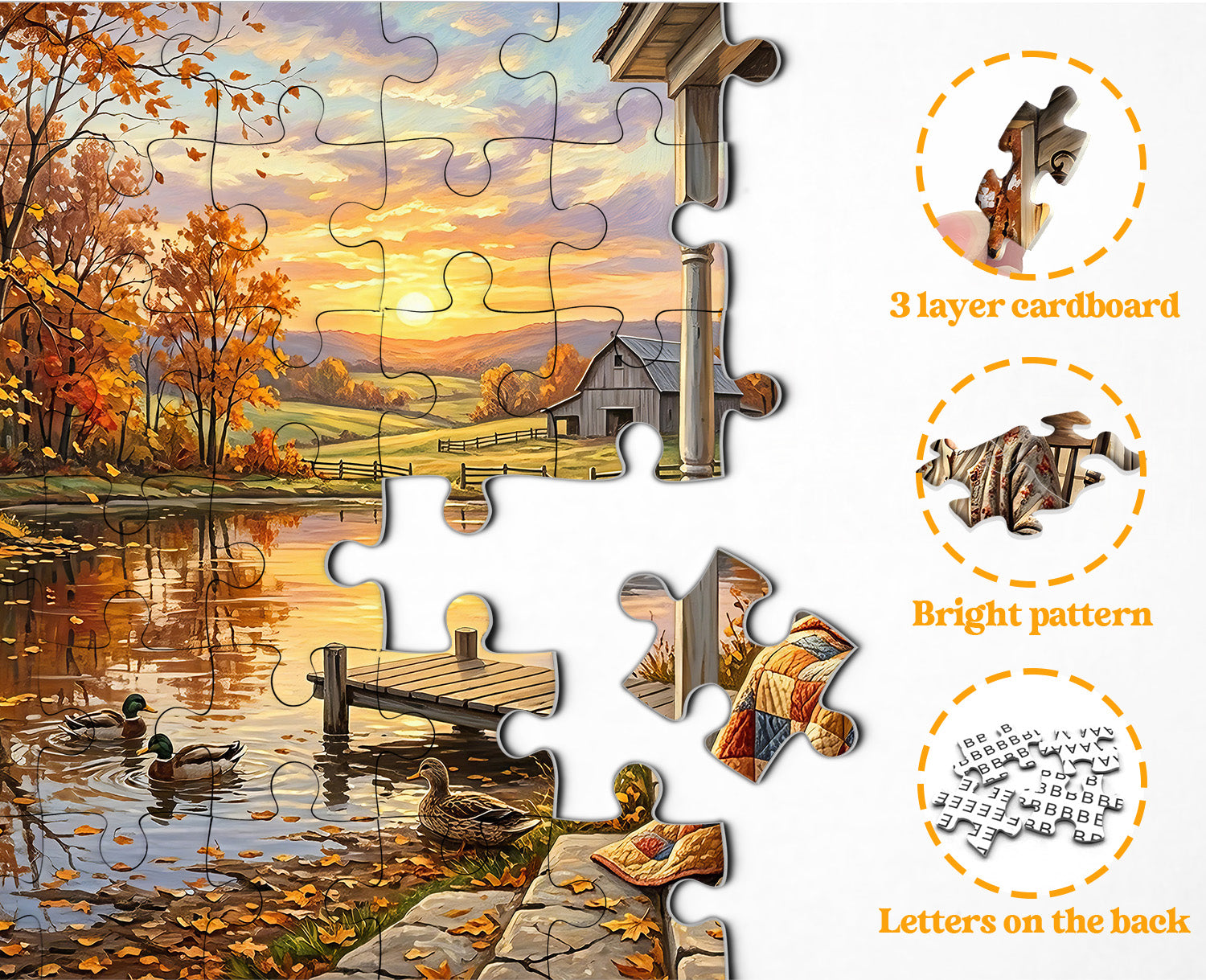 Golden Hour Stitching Jigsaw Puzzle 1000 Pieces
