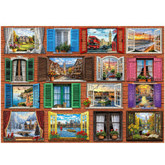 Welt durch Fenster Puzzle 1000 Teile