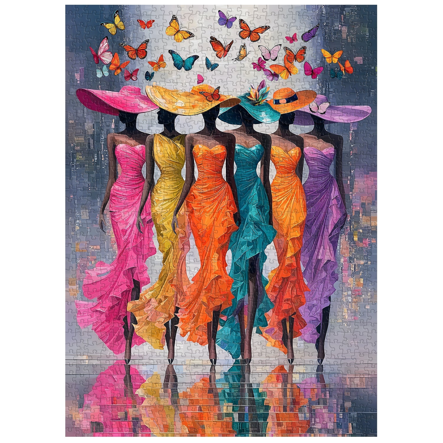 Puzzle Papillon et Muse 1000 pièces