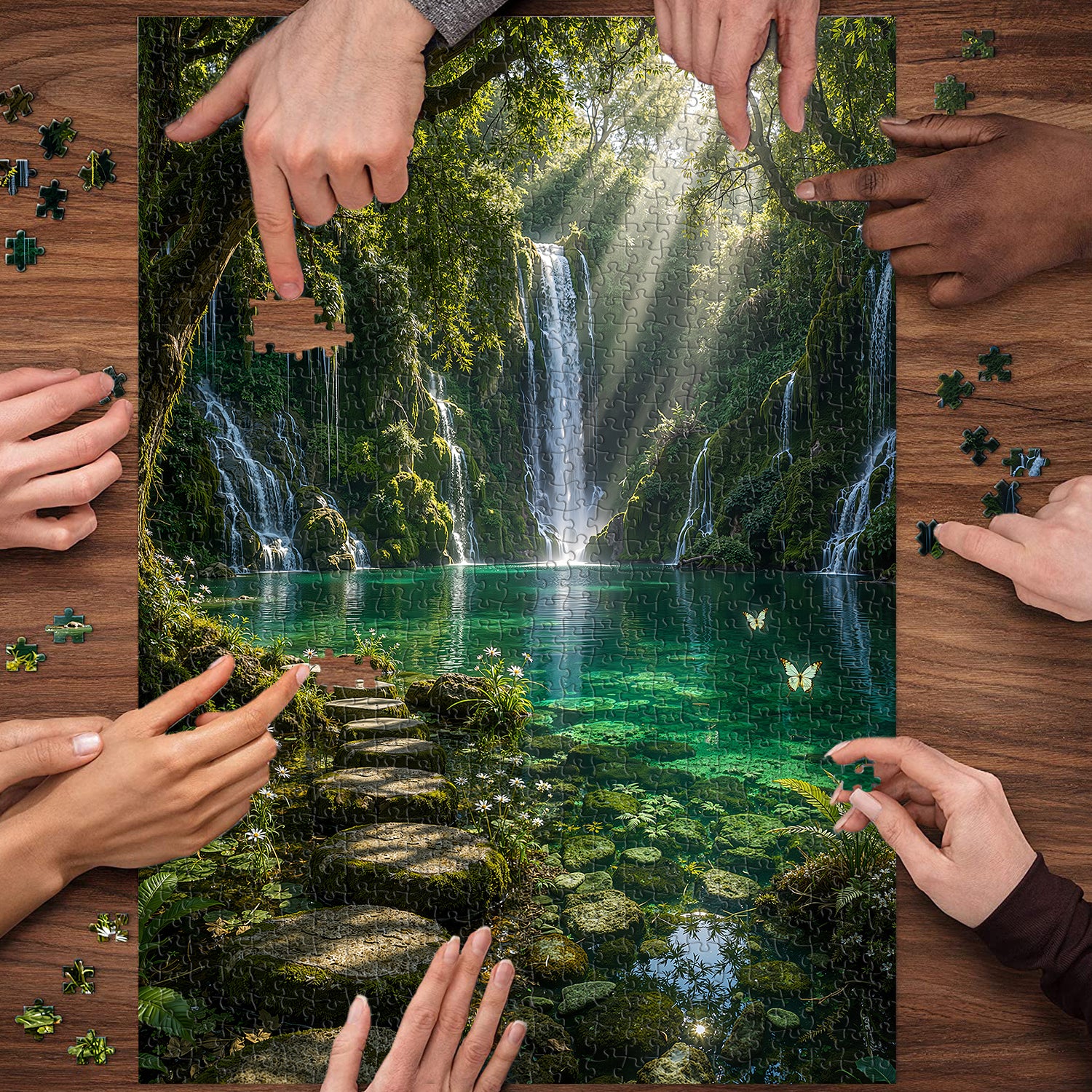Emerald Falls Lagoon Puzzle 1000 Teile
