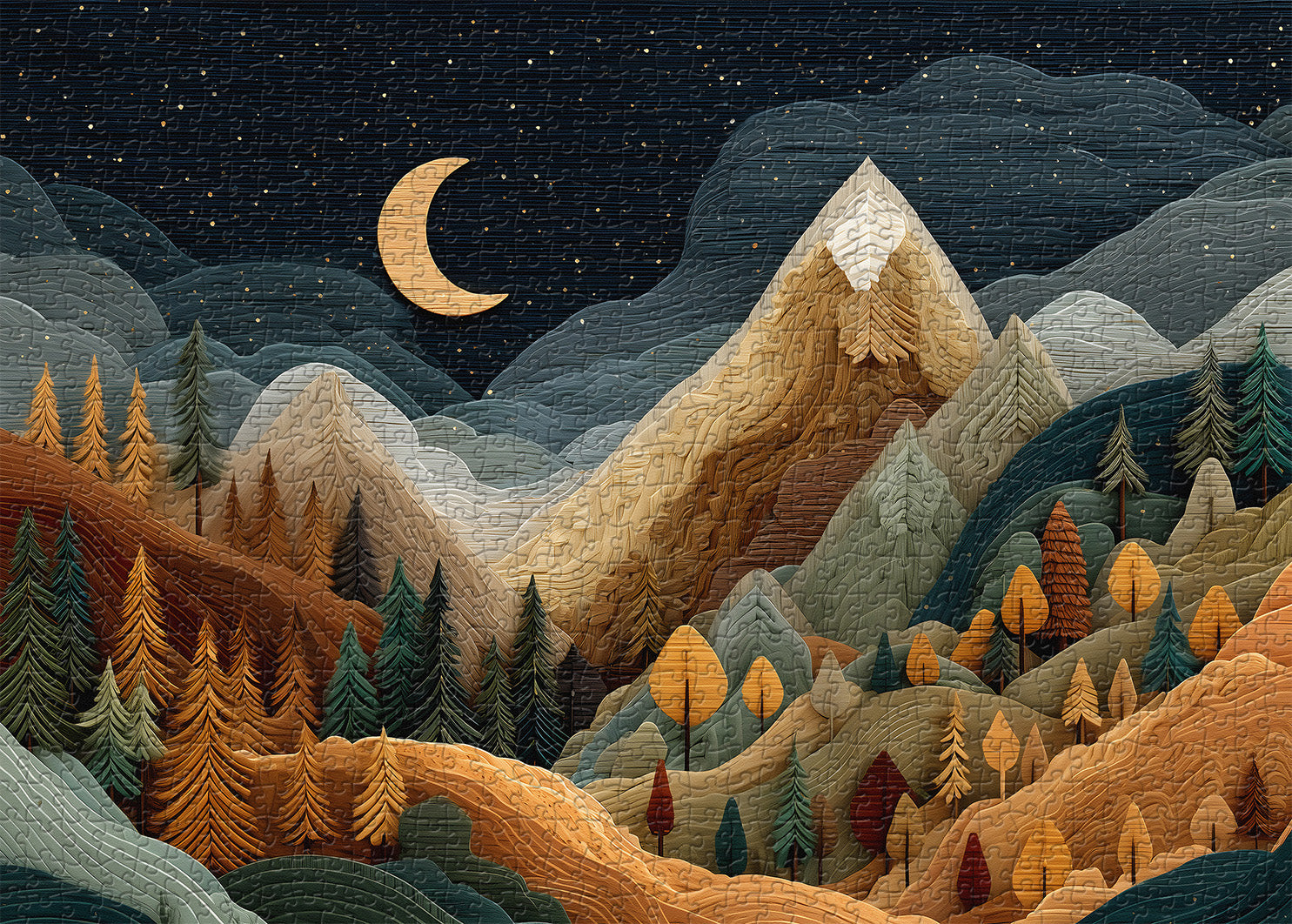 Puzzle di montagne in legno da 1000 pezzi